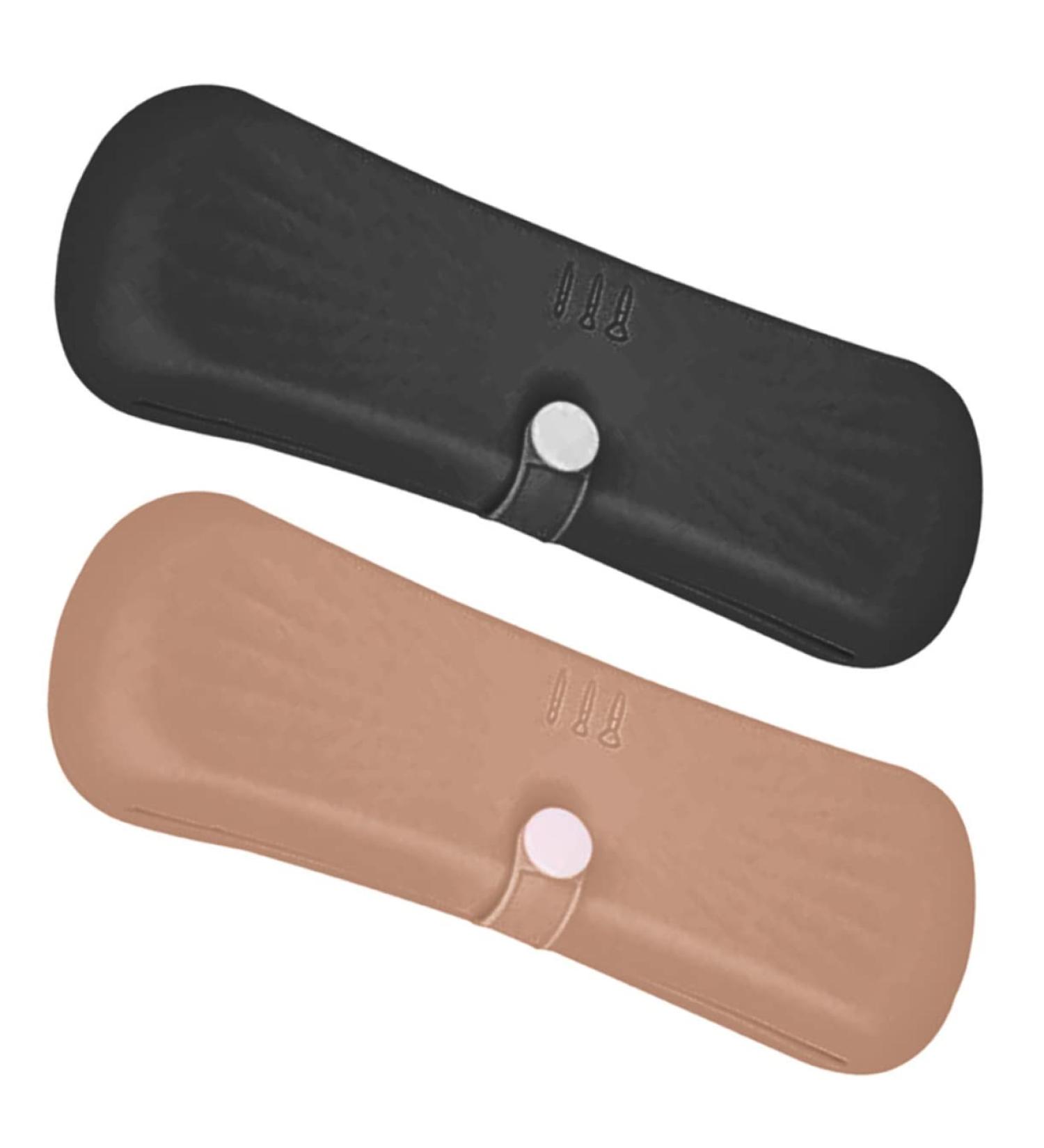 FRCOLOR Makeup Brush Storage Bag Set - Travel Toiletry Organizer & Cleaner Holders - Makeup Artist Cases - 2pcs Assorted Colors 20x6CM - Buy Online on GoSupps.com