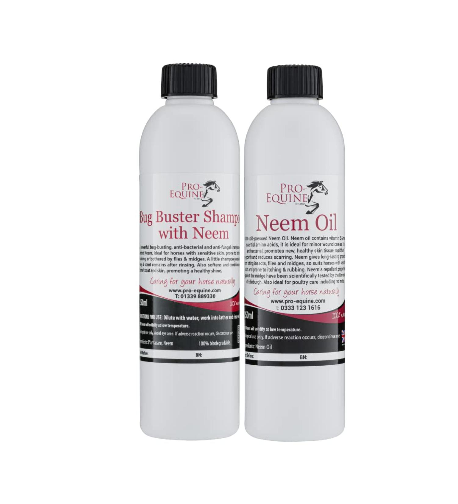 Pro-Equine Sweet Itch Shampoo and Neem Oil twin pack