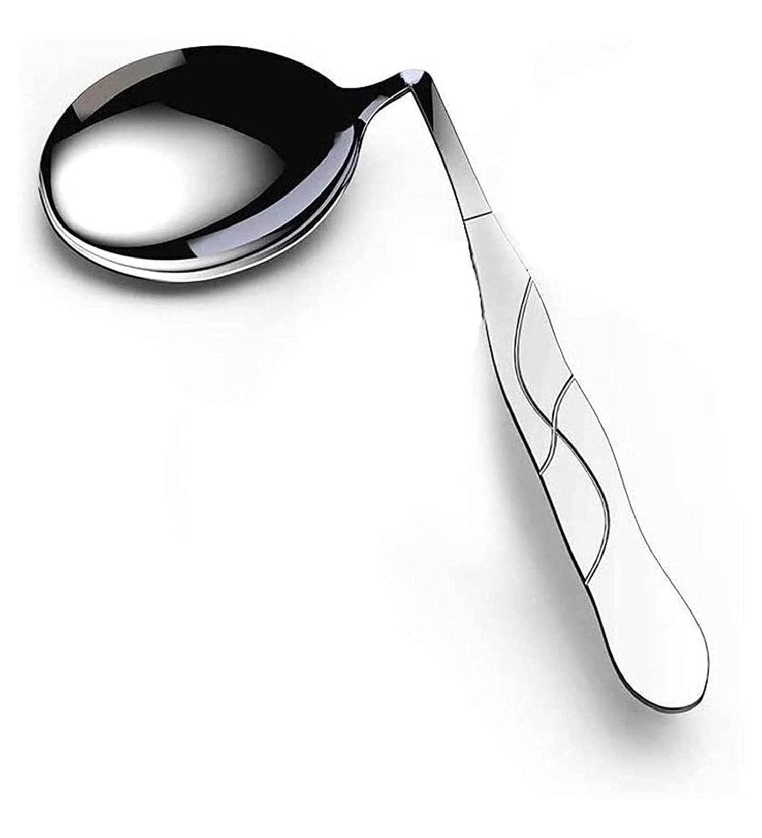 Adaptive Curved Utensils Stainless Steel Anti-Shake Angled Spoon for Hand Tremors Elderly Parkinson Arthritis & Handicap Left - Buy Online on GoSupps.com