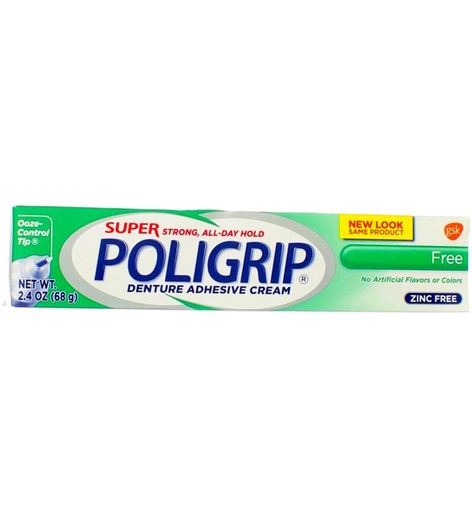 Super Poligrip Free Cream 2.4oz/68g - Pack of 1 - Buy Online on GoSupps.com