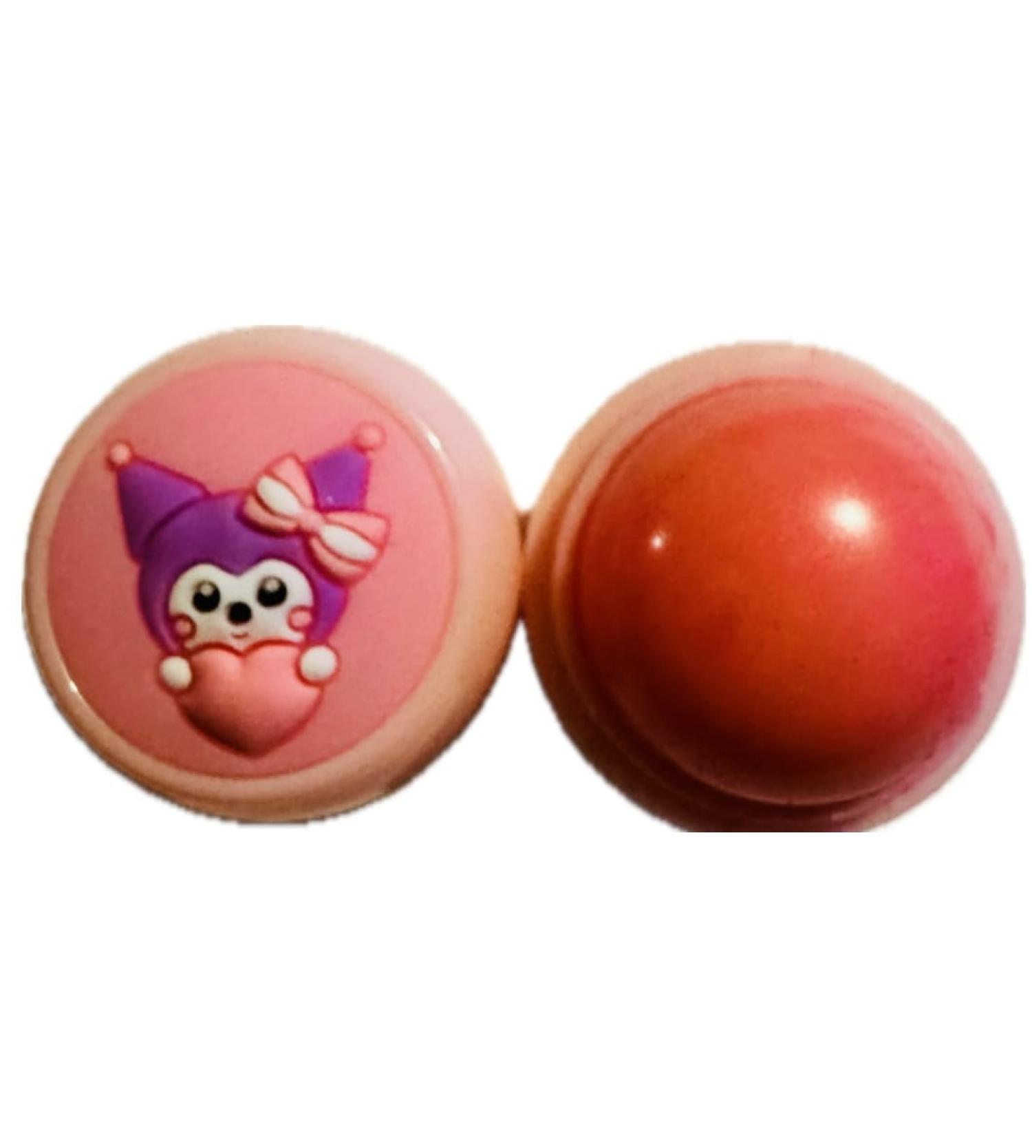 Moisturizing Lip Balm Lip Gloss and Balm Set for All Skin Types Assorted Shades Round Ball Natural Moisturizing Lip Balm Nutritious Fruit Flavour Colourless Lip Balm Hydration Lips Care (pink)