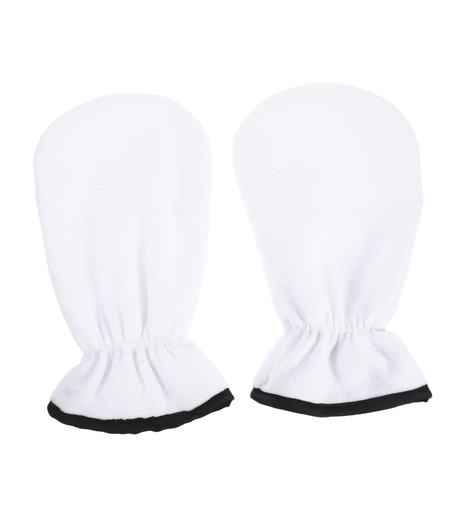 SOESFOUFU 1 Pair Maintenance Essential Oil Gloves Body Scrubbing Gloves Body Scruber Warm Nail Art Hand Gloves Parrafin Wax Hot Moisturizing Gloves Spa Gloves Mittens Magnifier White Flannel 29.00X16.00X1.00CM - Buy Online on GoSupps.com