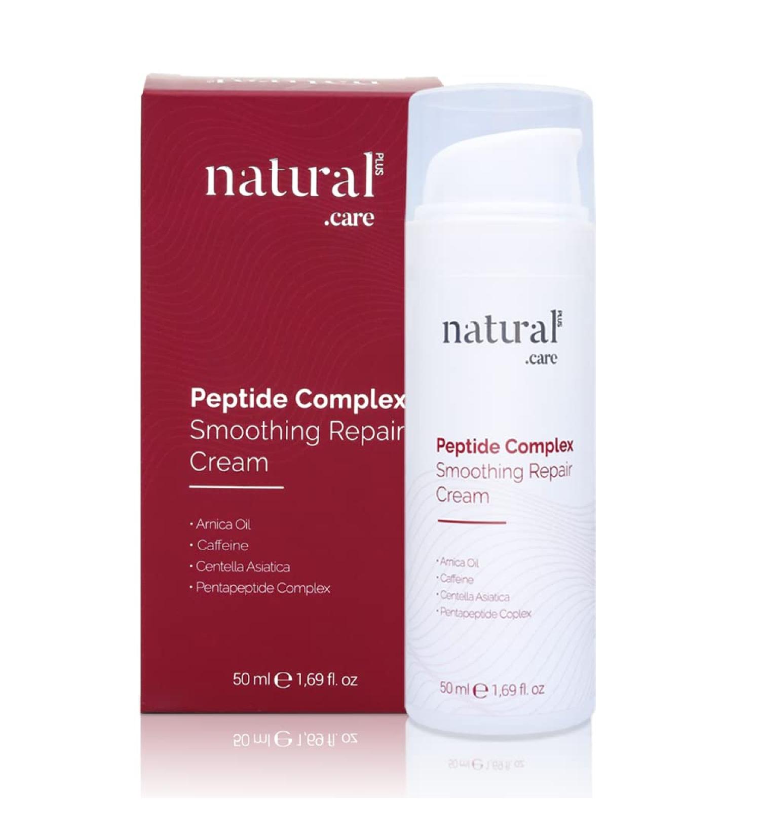 Skin Care Smoothing Peptides Complex Cream | Arnica Gel & Vitamin K | Anti-Aging Collagen Moisturizer | Repairing Body Cream by Natural Care - Buy Online on GoSupps.com