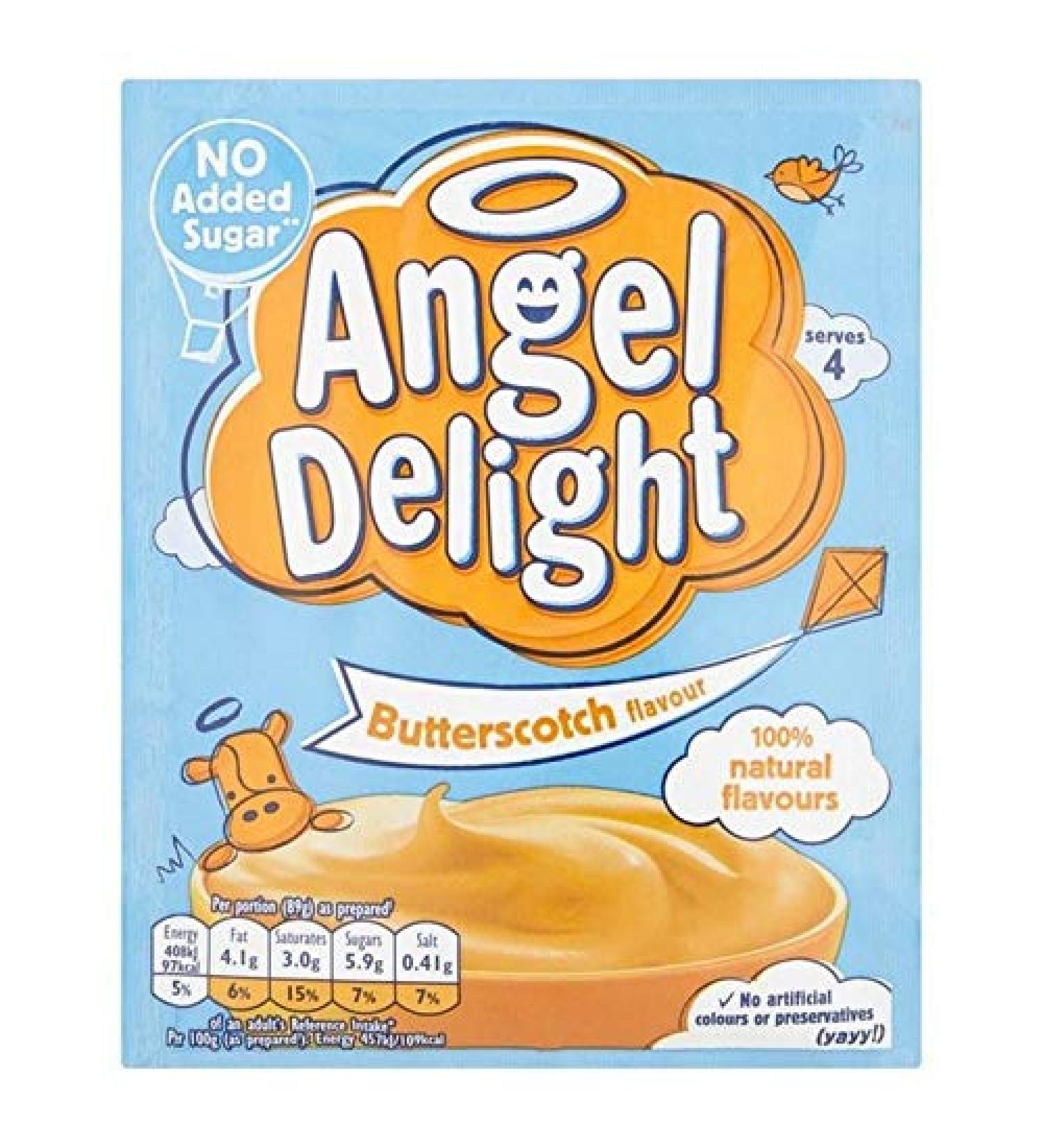 Angel Delight 4 x Pleasure Angel Butterscotch Not Added 47 g of Sugar