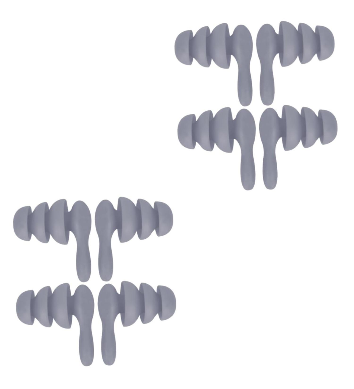 Buy Hemoton Soft Silicone Ear Plugs - Noise Cancelling & Waterproof for Sleeping & Travel - 4 Pairs Light Grey - Buy Online on GoSupps.com