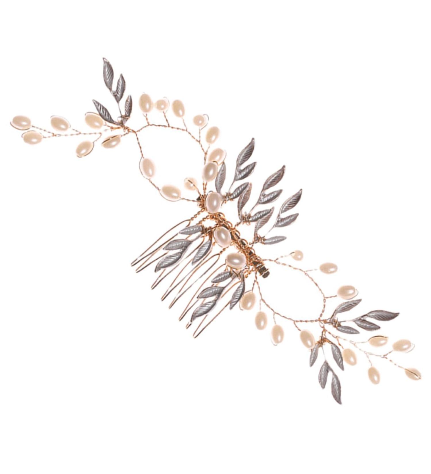 Beavorty Piece pearl hair comb tiara hair accessories bridal hair comb pearl hair pin bridal accessories bridal hair clip prom hair clips pearl hair clips lip gloss pearl bride wedding - Buy Online on GoSupps.com