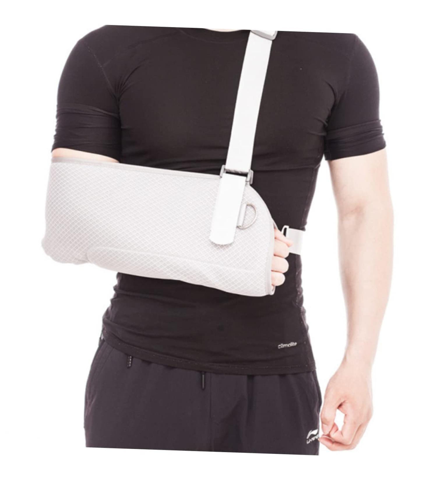 FRCOLOR Child Size 3 Grey Arm Sling - Breathable Shoulder Immobilizer Brace for Broken Arm & Clavicle Support - Post-Surgery Comfort - Buy Online on GoSupps.com