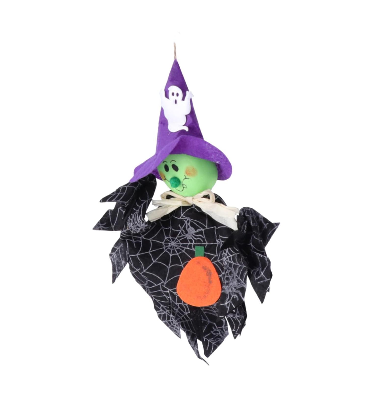 HOMSFOU 1 Pc halloween puppet ornaments halloween home decor halloween decorations light house decorations for home ghost decor halloween pumpkin decorations scarecrow ornaments household Black 34x33x3cm - Buy Online on GoSupps.com