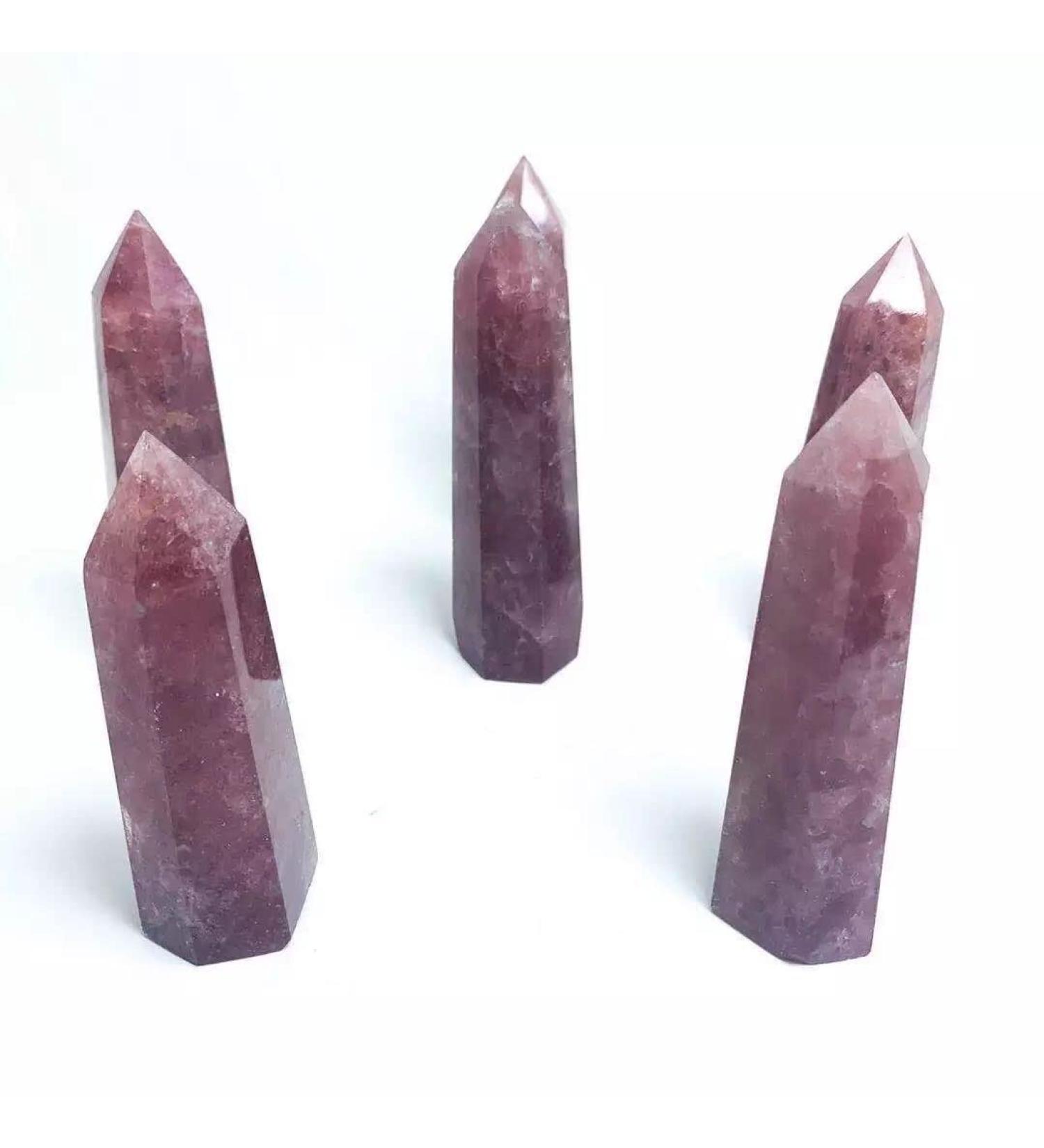 120G-200G Raw Natural Strawberry Crystals Quartz Point 1pc HOMEZHOU (Size : 1PC 160G-175G) - Buy Online on GoSupps.com