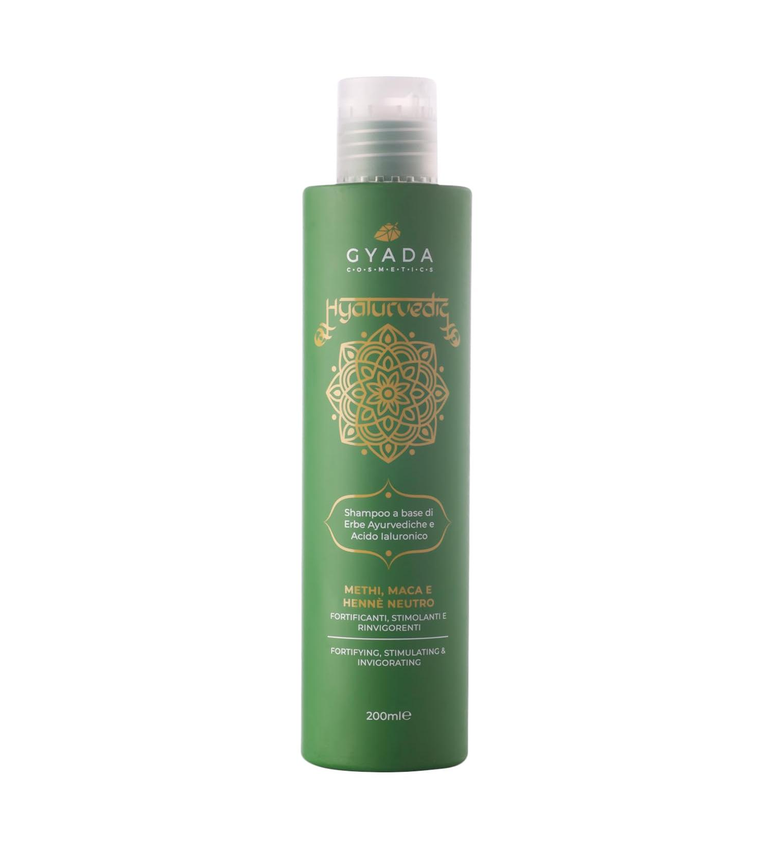  GYADA COSMETICS GYADA COSMETICS Hyalurvedic Contrast Strengthening Shampoo Crespo Effect for Fine and Weak Hair Based on Methi Maca Henna Neutral 200 ml - Buy Online on GoSupps.com