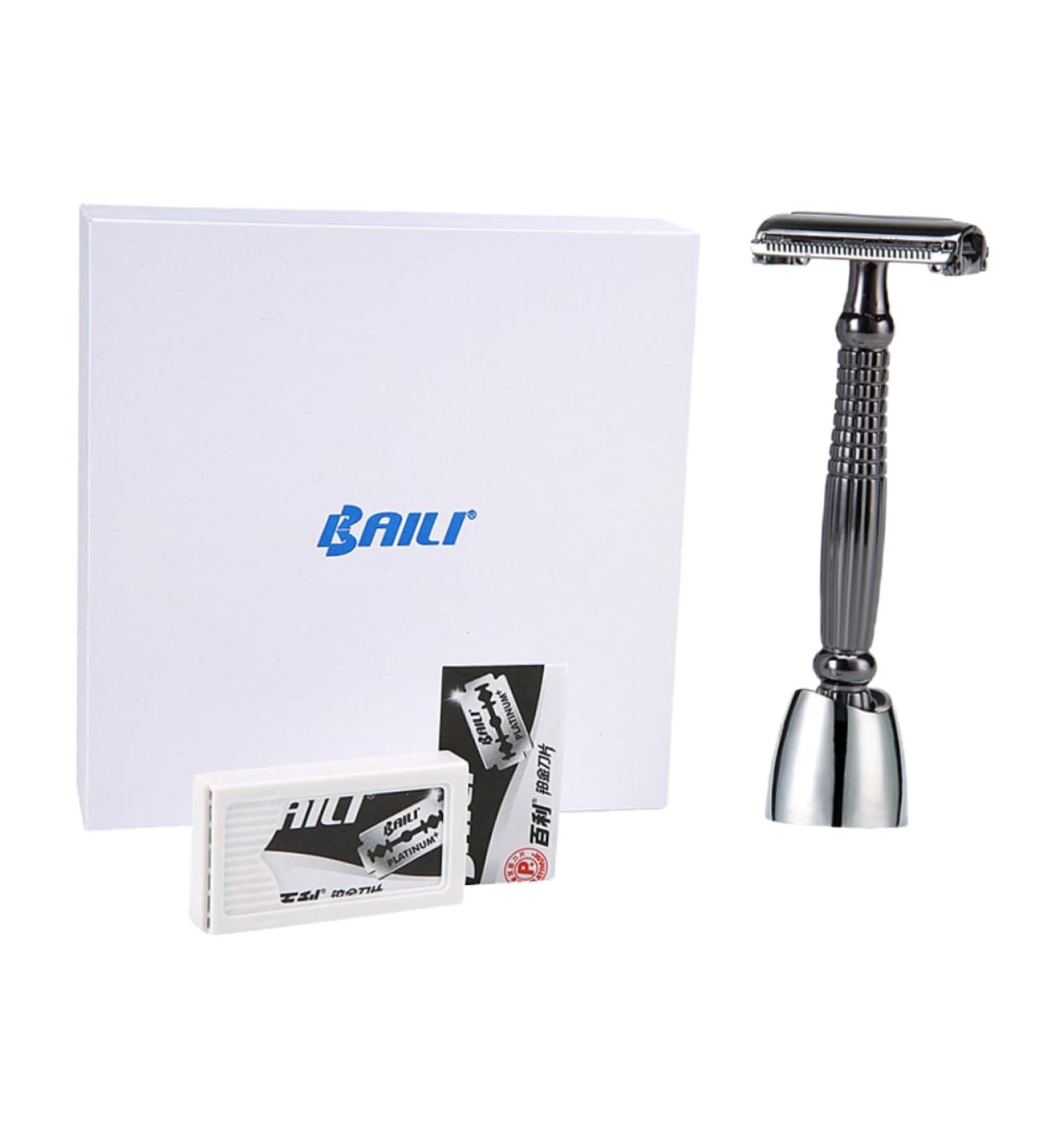 Angoily Women's Manual Safety Razor Set - Metal Double-Cutter Facial & Beard Razor for Precision Shaving - Buy Online on GoSupps.com