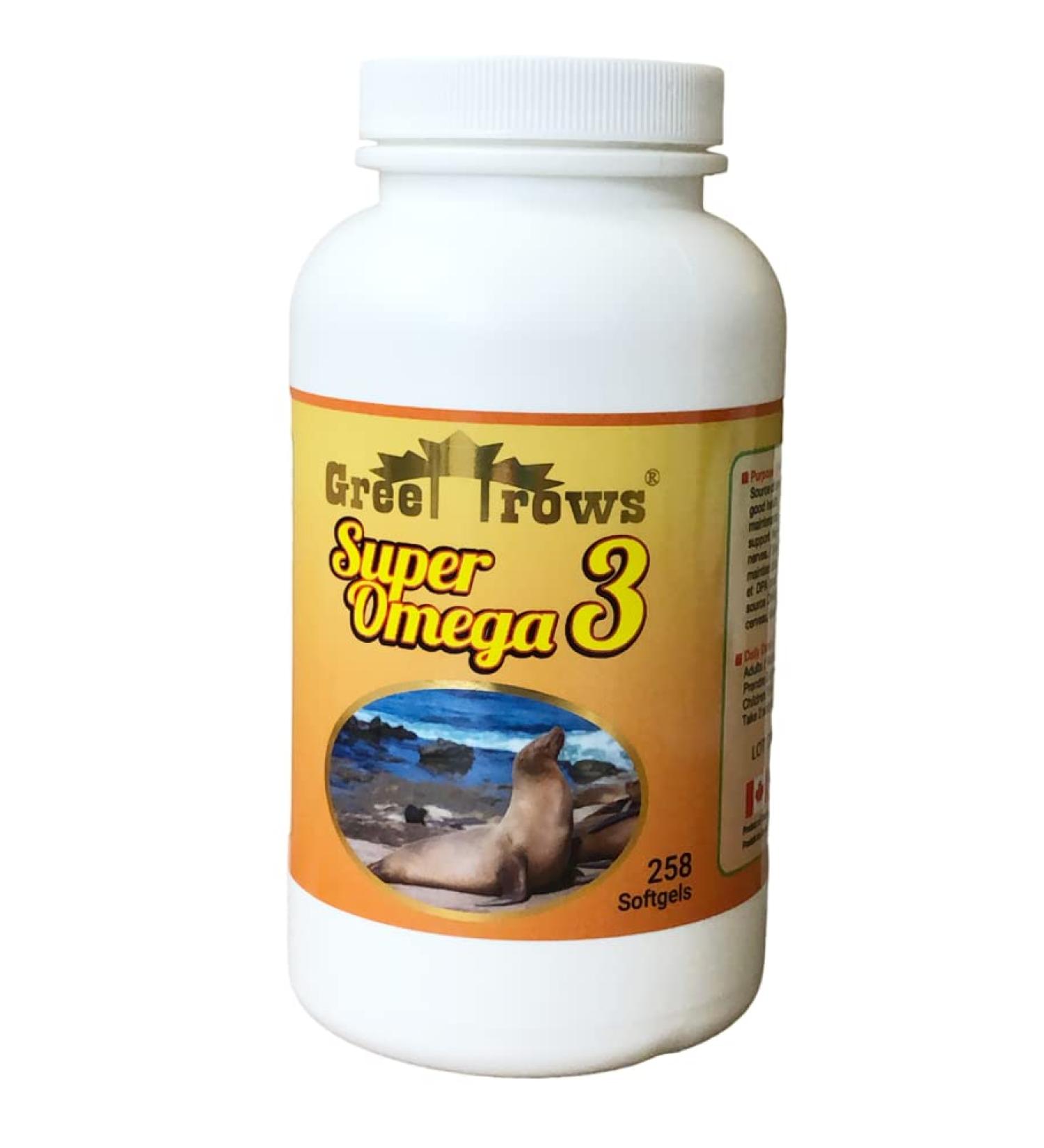 Gree Rows Super Omega3 (Seal Oil) 258 Softgels - Buy Online on GoSupps.com