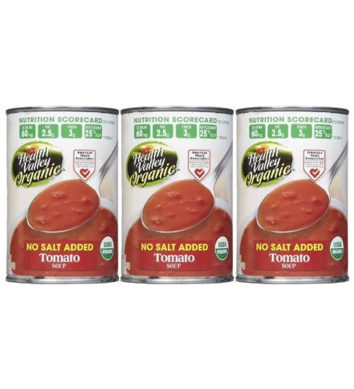 Health Valley Organic Tomato Soup No Salt 15 oz 3 pk Tomato 15.0 Ounce (Pack of 3)