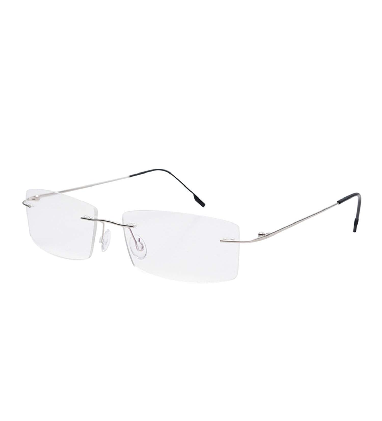 Rimless Titanium Reading Glasses for Men & Women | Lightweight +0.50 to +4.00 +1.75 Silver - Buy Online on GoSupps.com