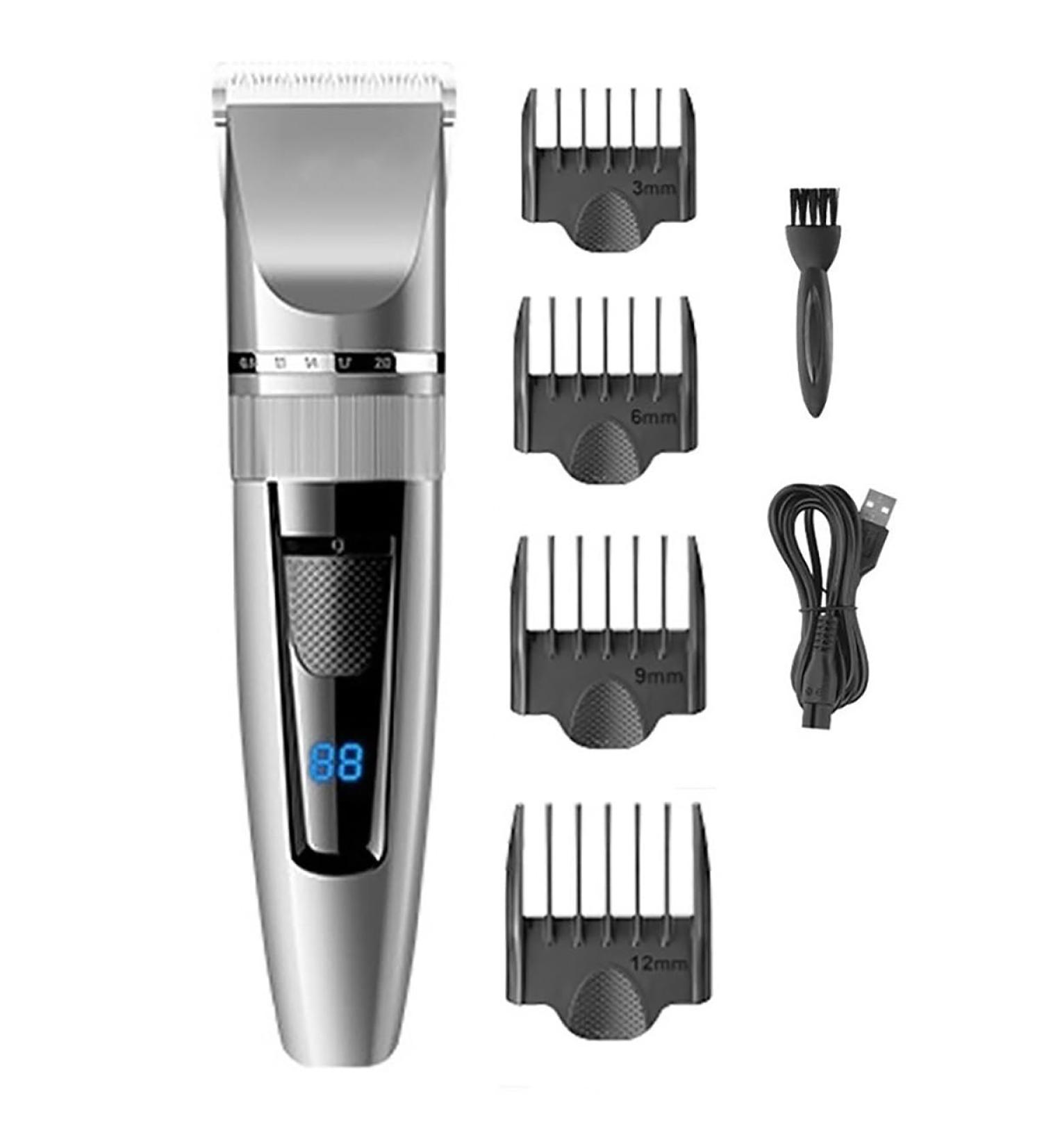 Professional Cordless Hair Clippers - Ceramic Blade Electric Hair Trimmer Grooming Kit with LED Display - Rechargeable & International Shipping - Buy Online on GoSupps.com