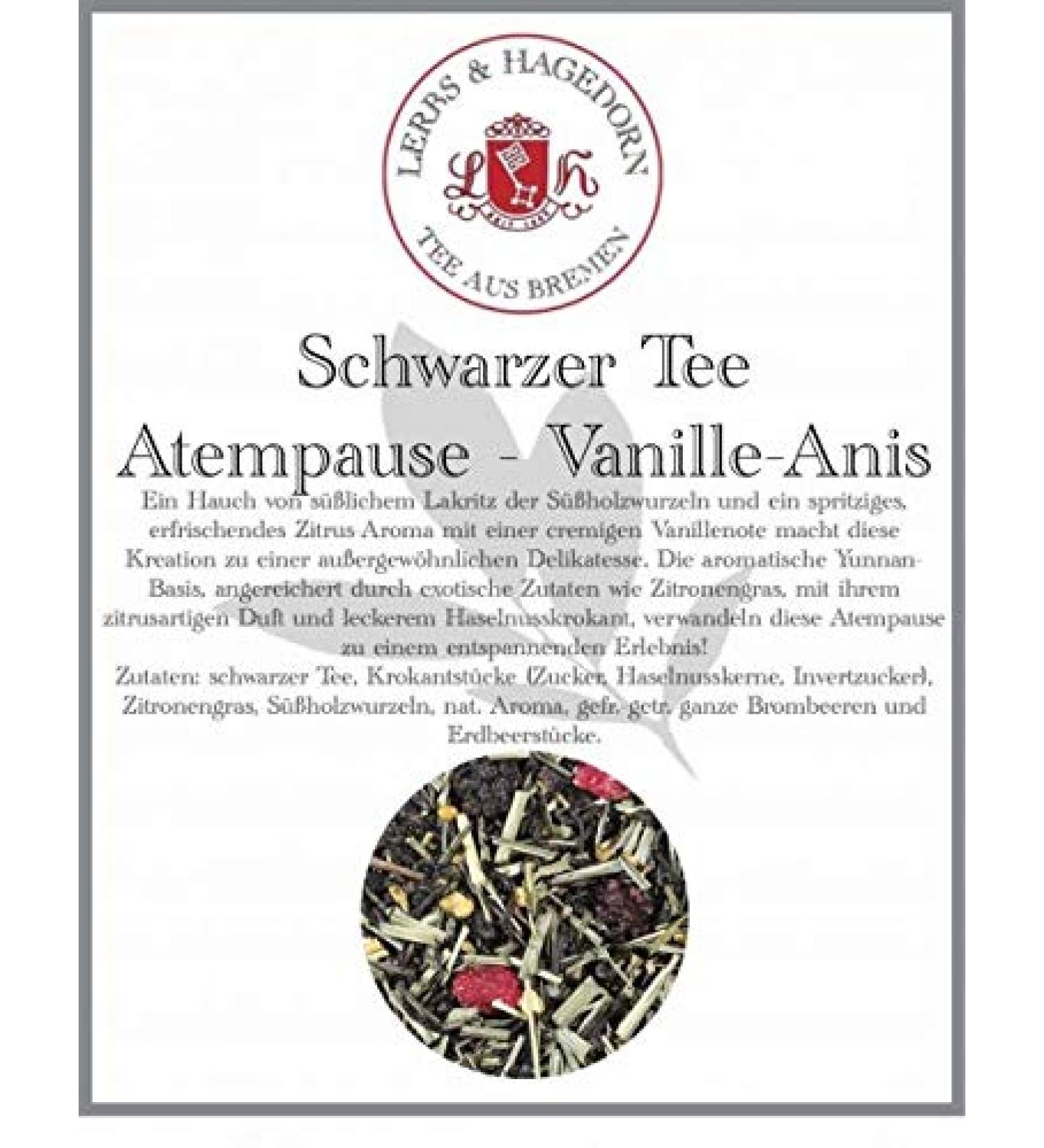  Lerbs & Hagedorn Atempause Black Tea 1 kg Vanilla Lime Green - Buy Online on GoSupps.com