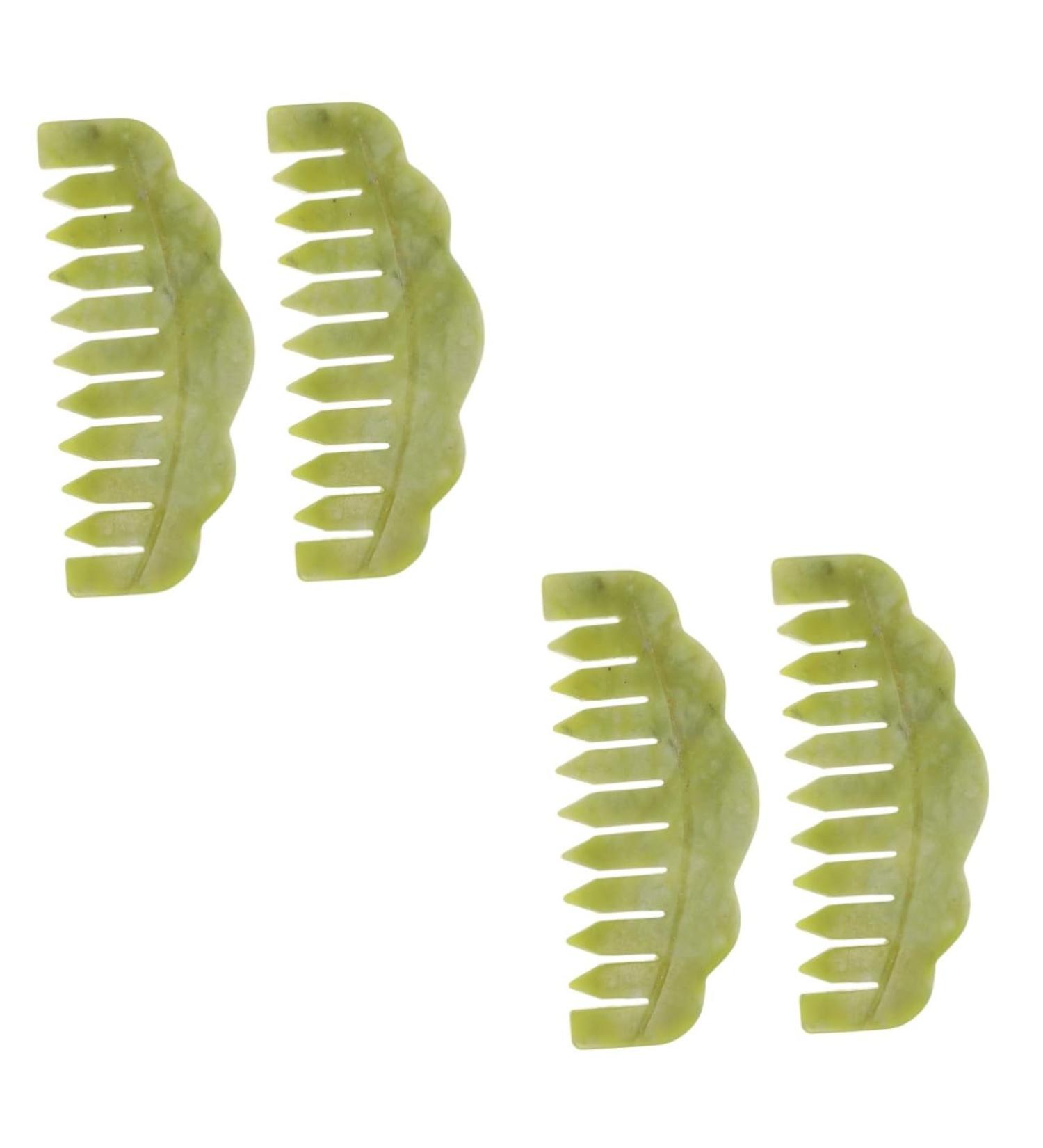 Beavorty Jade Scalp Massage Comb Set - 4 Pieces Hair Care Tools for Women | Handheld Face Washing & Relaxing Massage Device - Buy Online on GoSupps.com