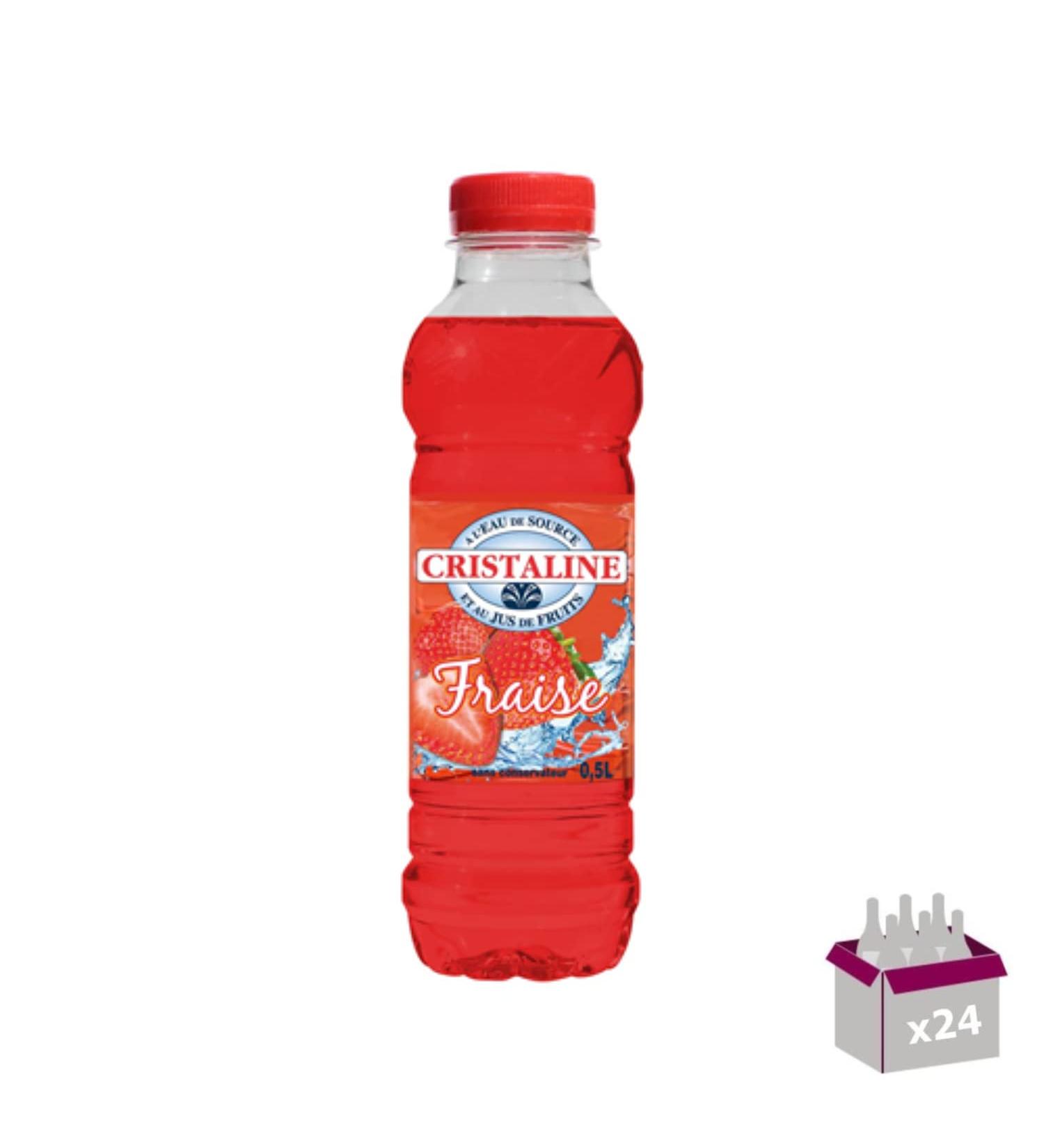 Cristaline au jus de fruit fraise 24 x 50cl
