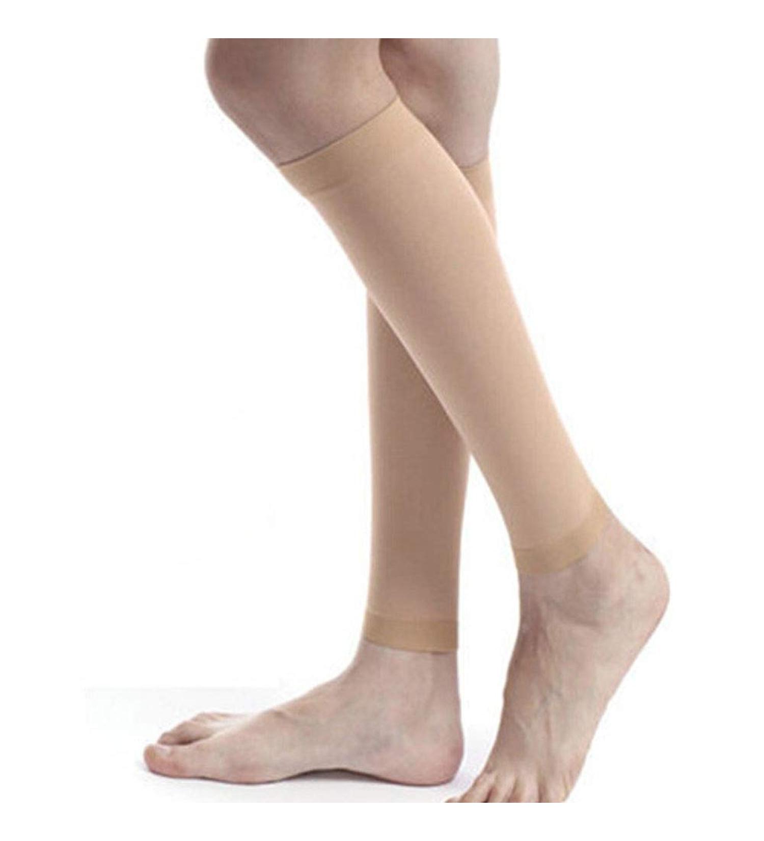PBFONE Compression Stockings for Women & Men - 30-40 mmHg Calf Support Beige XXL Ideal for Varicose Veins - Buy Online on GoSupps.com