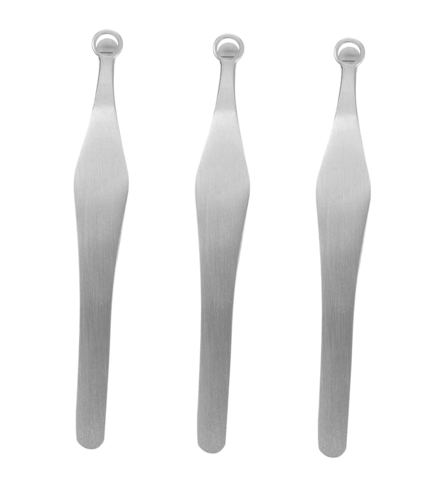 Angoily 3-Piece Stainless Steel Nose Hair Tweezers Set - Precision Trimmer for Men | Effective Hair Removal Tool - Buy Online on GoSupps.com