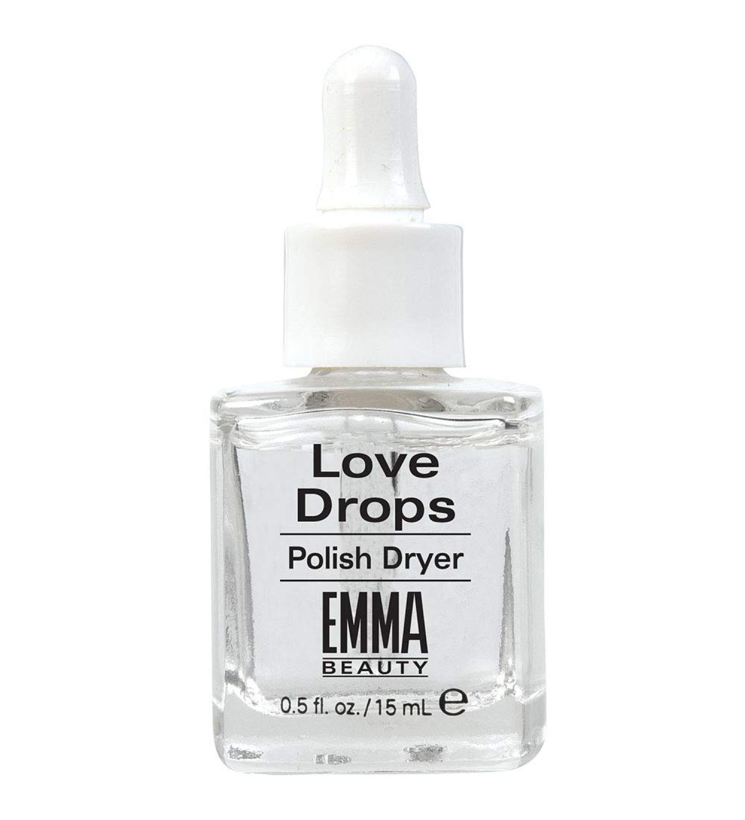 EMMA Beauty Love Drops Polish Dryer  Nail Polish Drying Drops  12+ Free Formula  100% Vegan & Cruelty-Free  0.5 fl. oz. 0.30 Ounce (Pack of 1)