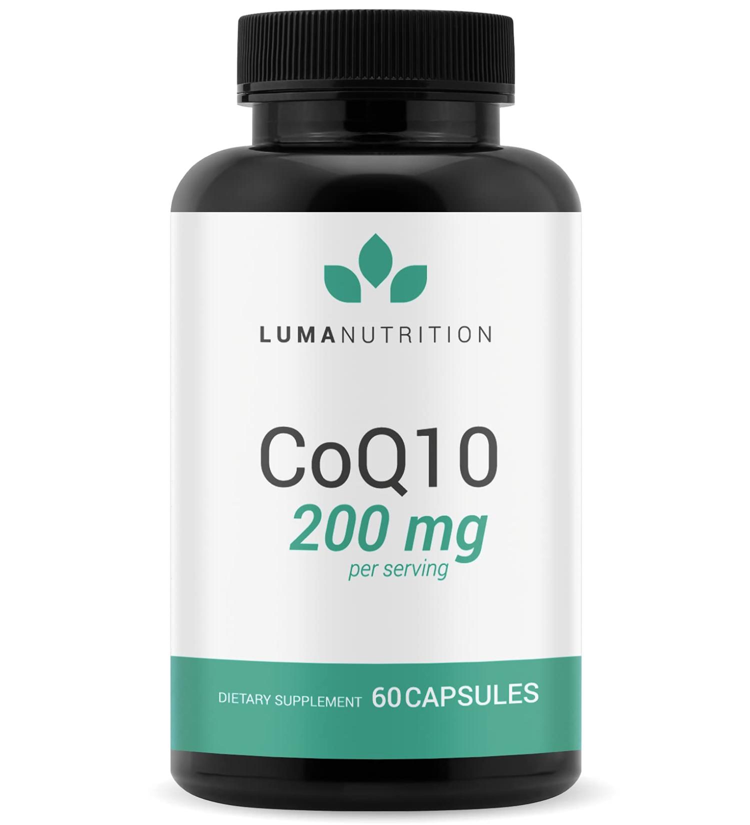 Premium CoQ10 200mg Liquid Capsules for Heart Health - 60 Softgels - Buy Online on GoSupps.com