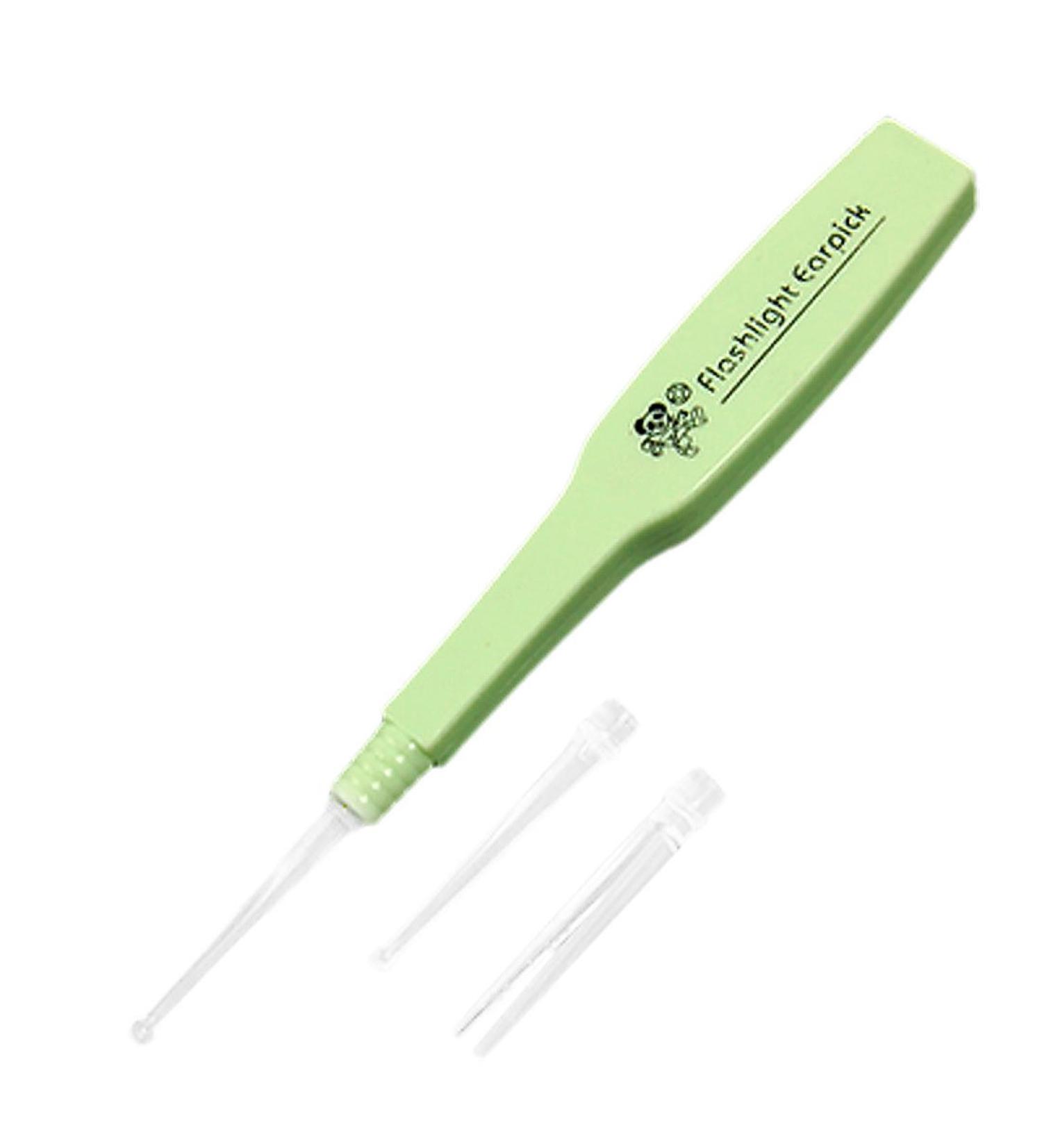 Qtqgoitem Plastic Good Performance Handle Ear Wax Remover Cleaner LED Light Earpick Green (Model: c46 792 e80 7c3 480)