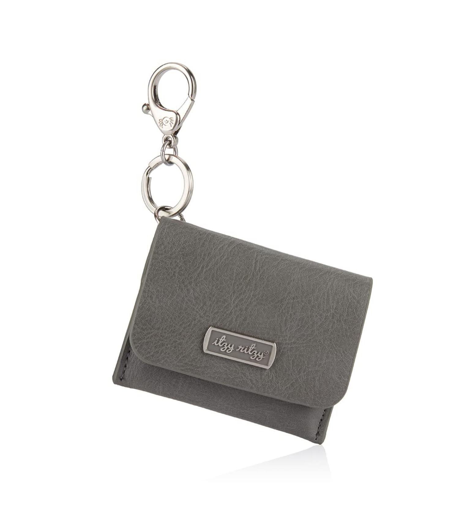 Itzy Ritzy Grayson Mini Wallet Card Holder & Key Chain Charm | Clip-on for Diaper Bag, Purse, Travel Bag or Keychain - Buy Online on GoSupps.com