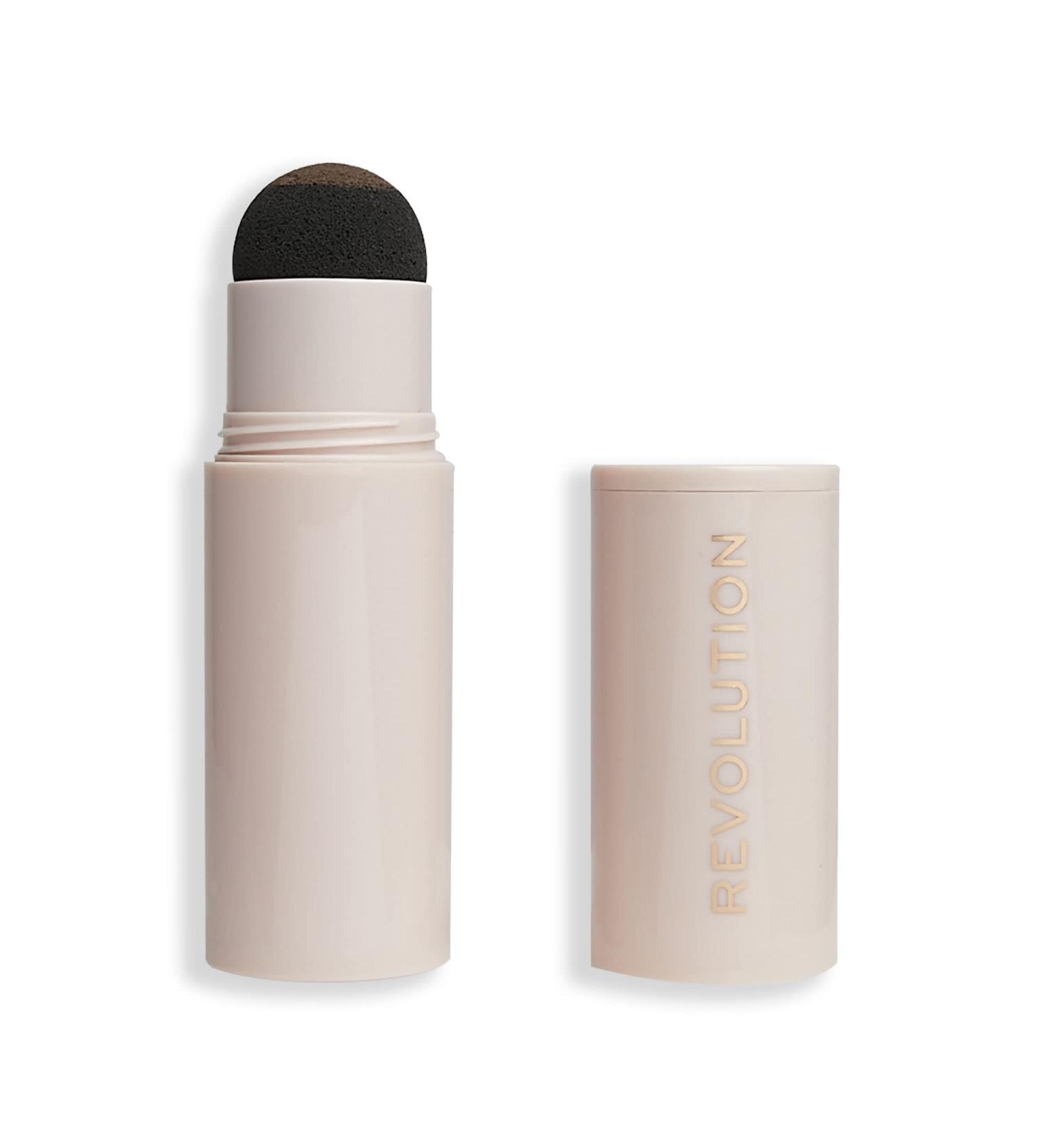 Buy Revolution Brow Powder Stamp & Stencil Kit - Medium Brown Brow Shaping Tool with Stencils | International Shipping Available - Buy Online on GoSupps.com