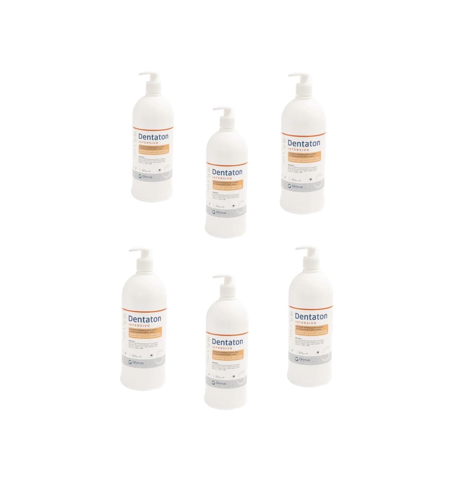  EUROSIMASHOP Dentaton Anti-Plaque Mouthwash with Alcohol-Free Mauve Extract 6 x 1 Litre Chlorhexidine 0.20% Bottles Reduces Cavities Ensures Healthy Gums - Buy Online on GoSupps.com