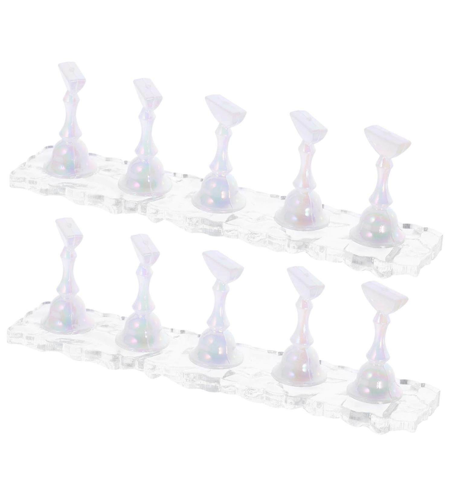 VINTORKY 2 Sets Manicure Practice Base Portapotty Morphie Portable Easy to Clean Show Rack Nail Fairy Exercise Rack Easel Display Stand Bracket Acrylic - Buy Online on GoSupps.com