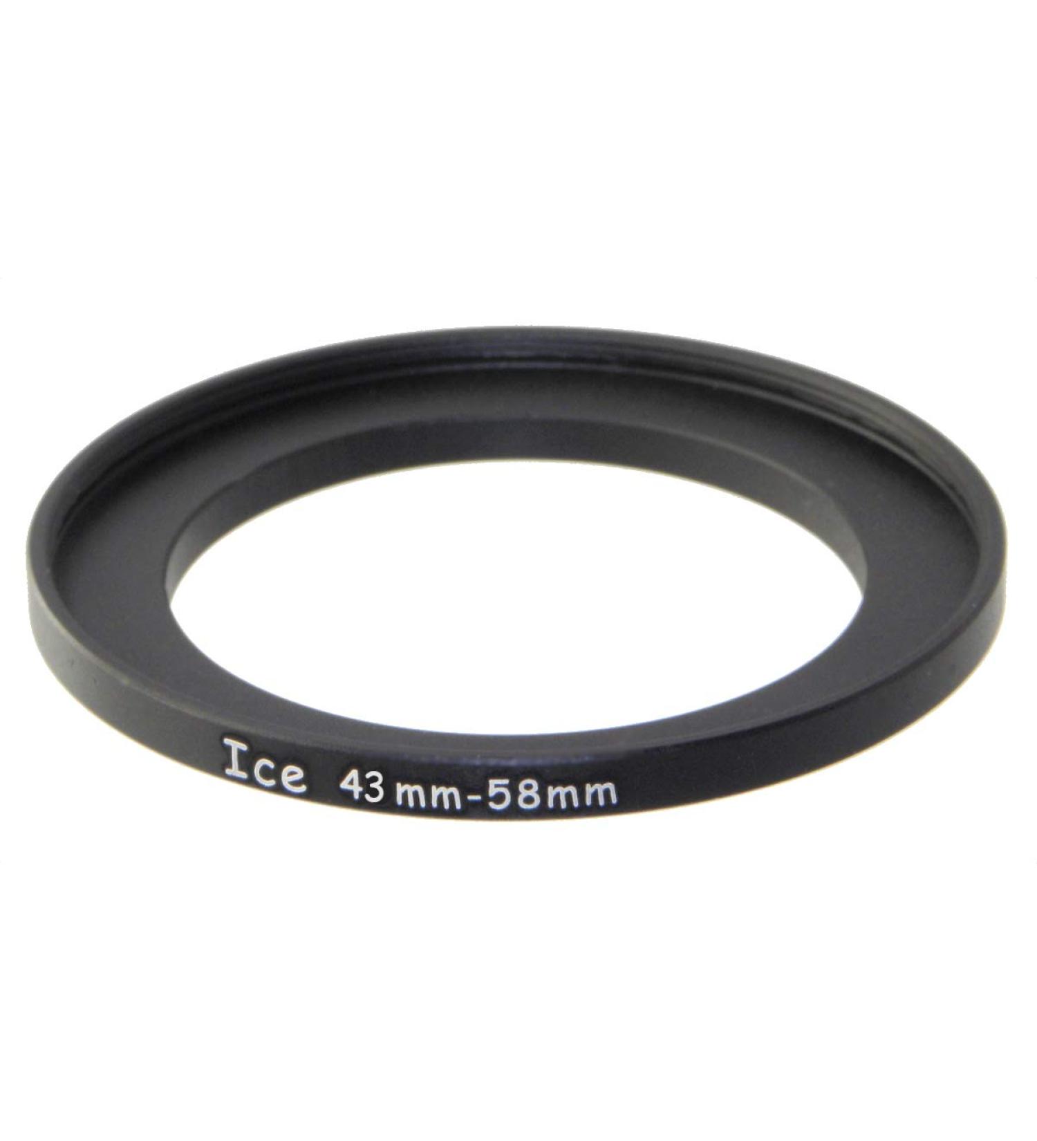 ICE 43mm to 58mm Step Up Ring Filter/Lens Adapter 43 Male 58 Female Stepping