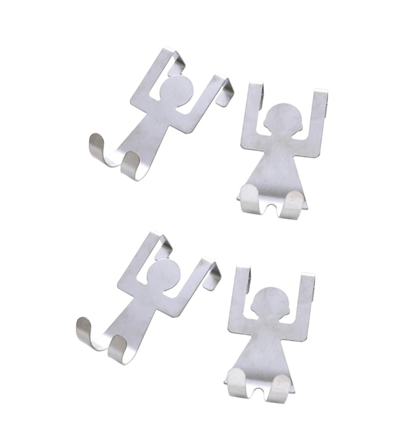 Alipis 4 Pcs Stainless Steel Hooks Cabinet Hooks Door Hook Door Hanger Stainless Steel Door Rag Door Back mediumx2pcs As Shownx2pcs - Buy Online on GoSupps.com