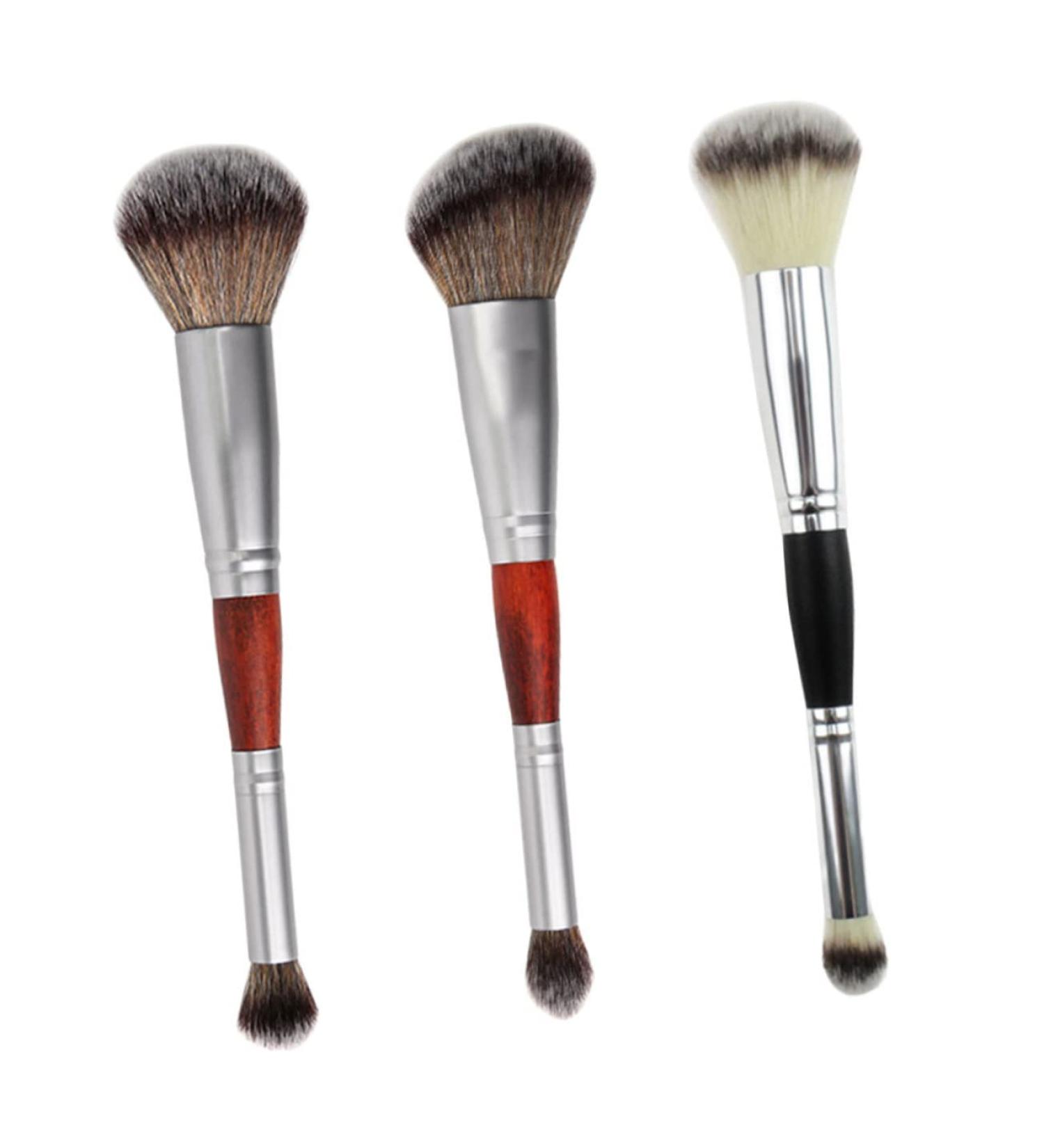 Baluue 3pcs Double-ended Makeup Brush Female Makeup Tool Highlight Woman Eyeshadow Brush Artificial Fiber - Buy Online on GoSupps.com