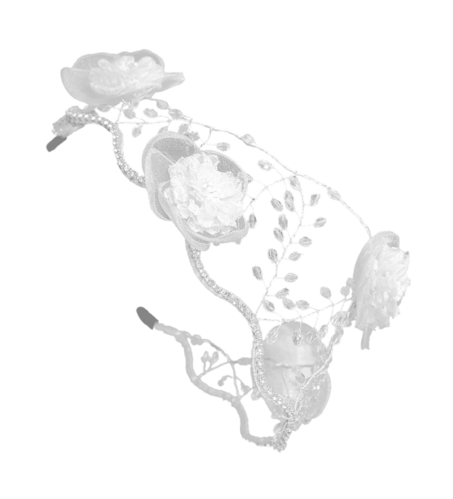 Beavorty bride headband bride pearl rhinestones vintage the flowers wild crystal press hair headgear hair accessories hair bands girls headbands lace bridal headband Hong style - Buy Online on GoSupps.com