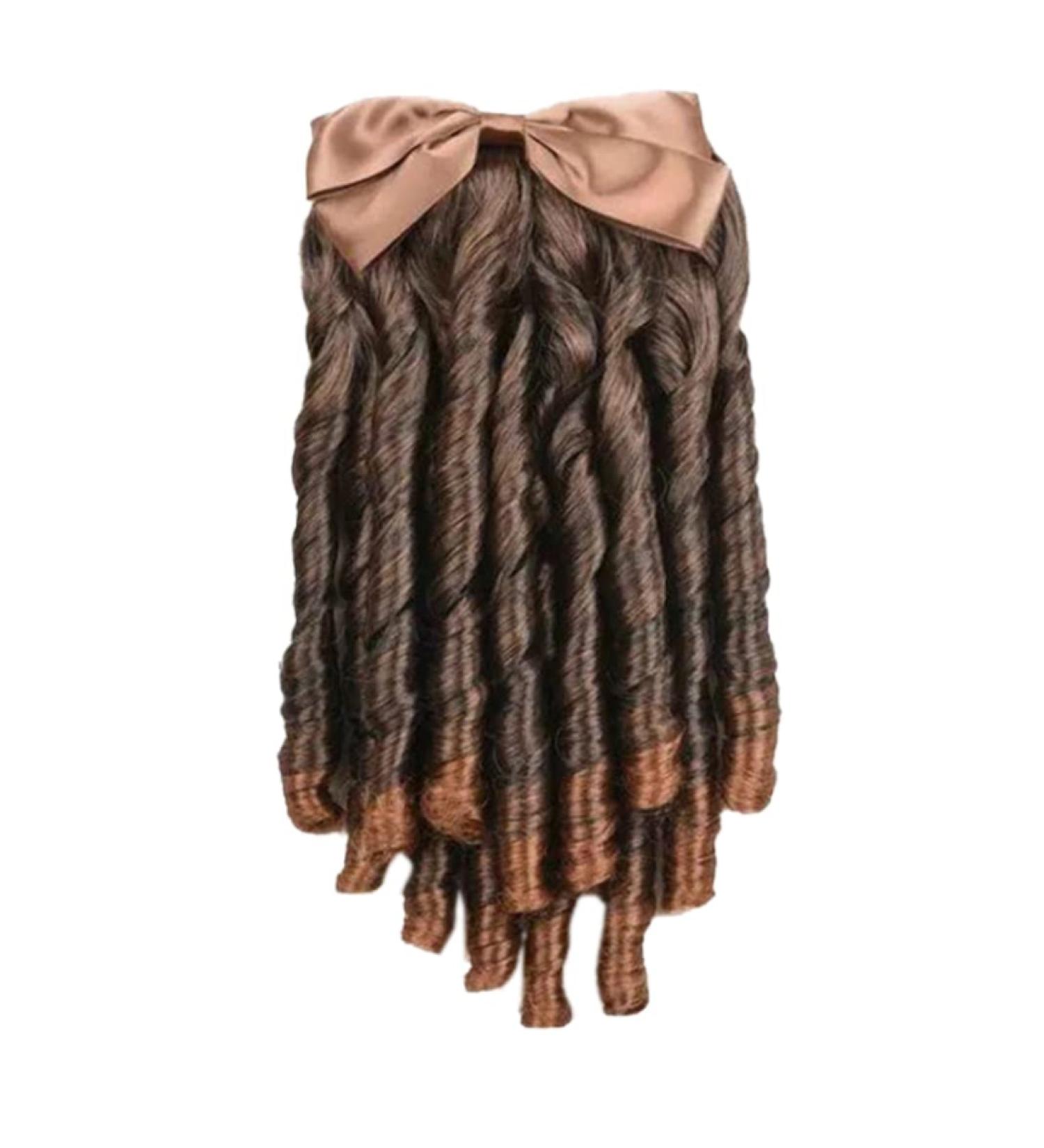 Liummrcy. Hair Extensions Ponytail Hairpiece with Bow Spiral Curl Synthetic Historical Colonial Lady Costume Wig. - Buy Online on GoSupps.com