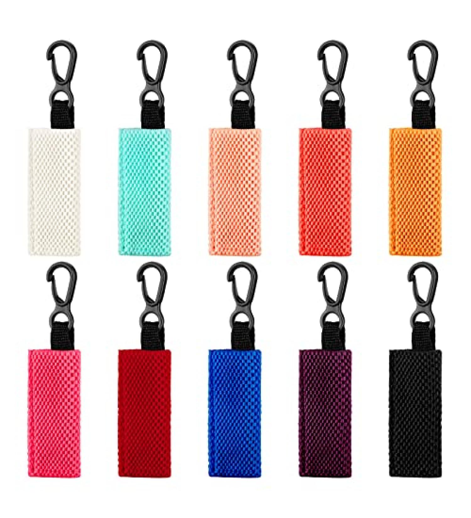 Boao Clip on Sleeve Lipstick Pouch Keychain - 10 Piece Set for Women & Girls | Travel Lipstick Holder with Plastic Ring in Assorted Colors - Buy Online on GoSupps.com
