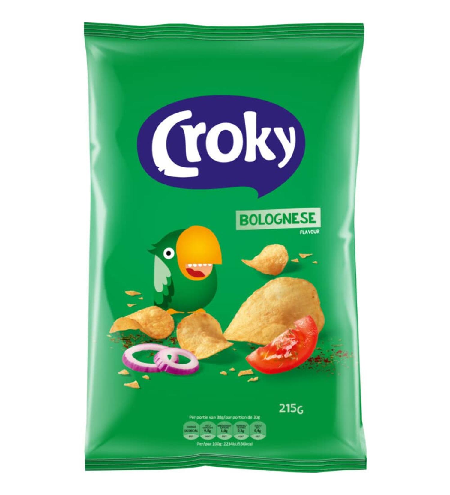  Croky Croky Chips Bolognese Chips 215g Bag - Buy Online on GoSupps.com