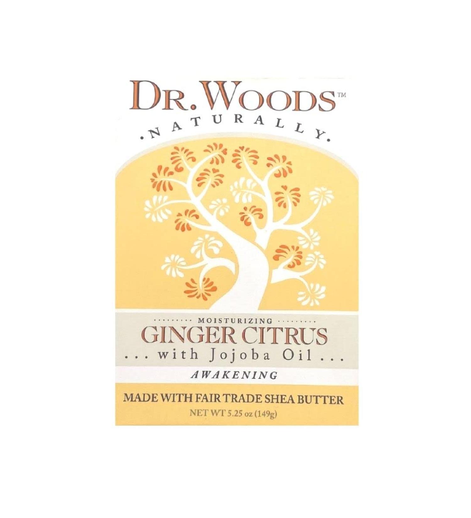 Dr. Woods Ginger Citrus Bar Soap - 5.25 oz Natural Cleanser - Buy Online on GoSupps.com