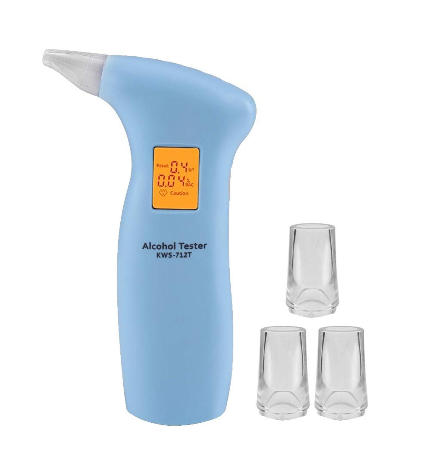 Portable Alcohol Breathalyzer LCD Display Digital Tester - Blue Color ABS Material - Buy Online on GoSupps.com