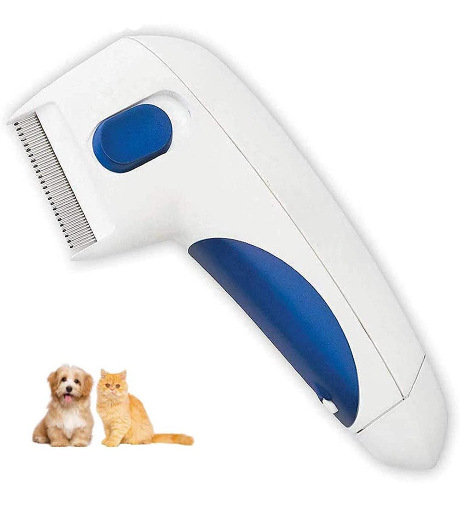 kiesling Cat Dog Flea Comb Electronic Flea Comb Lice Remover Pet Grooming Comb Brush for Dogs Cats Effective Remove Flea - Buy Online on GoSupps.com