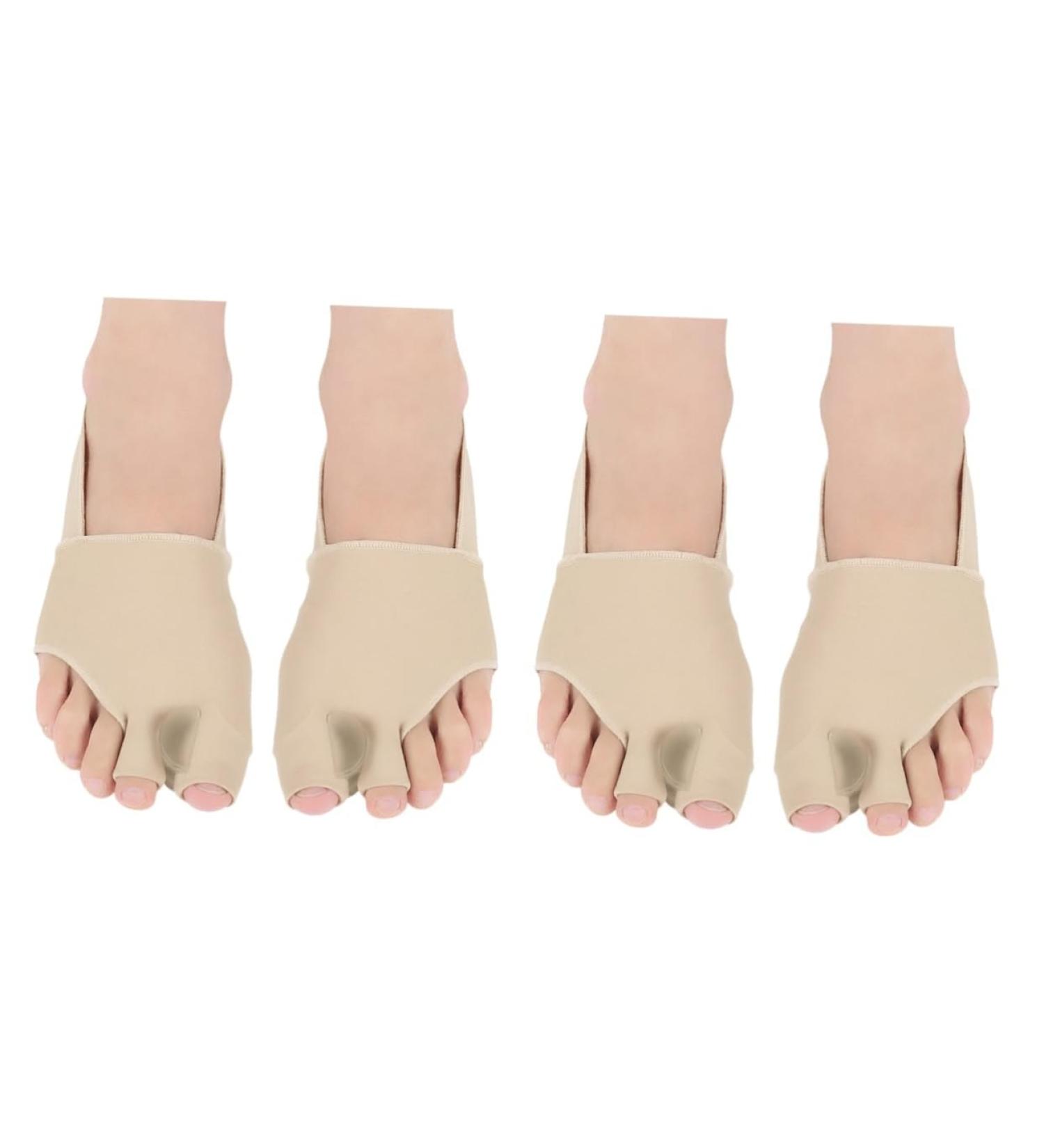 NOLITOY Thumb Brace & Bunion Protector 2 Pairs Straightener Pads & Cushioned Socks for Foot Comfort & Spacing - Buy Online on GoSupps.com
