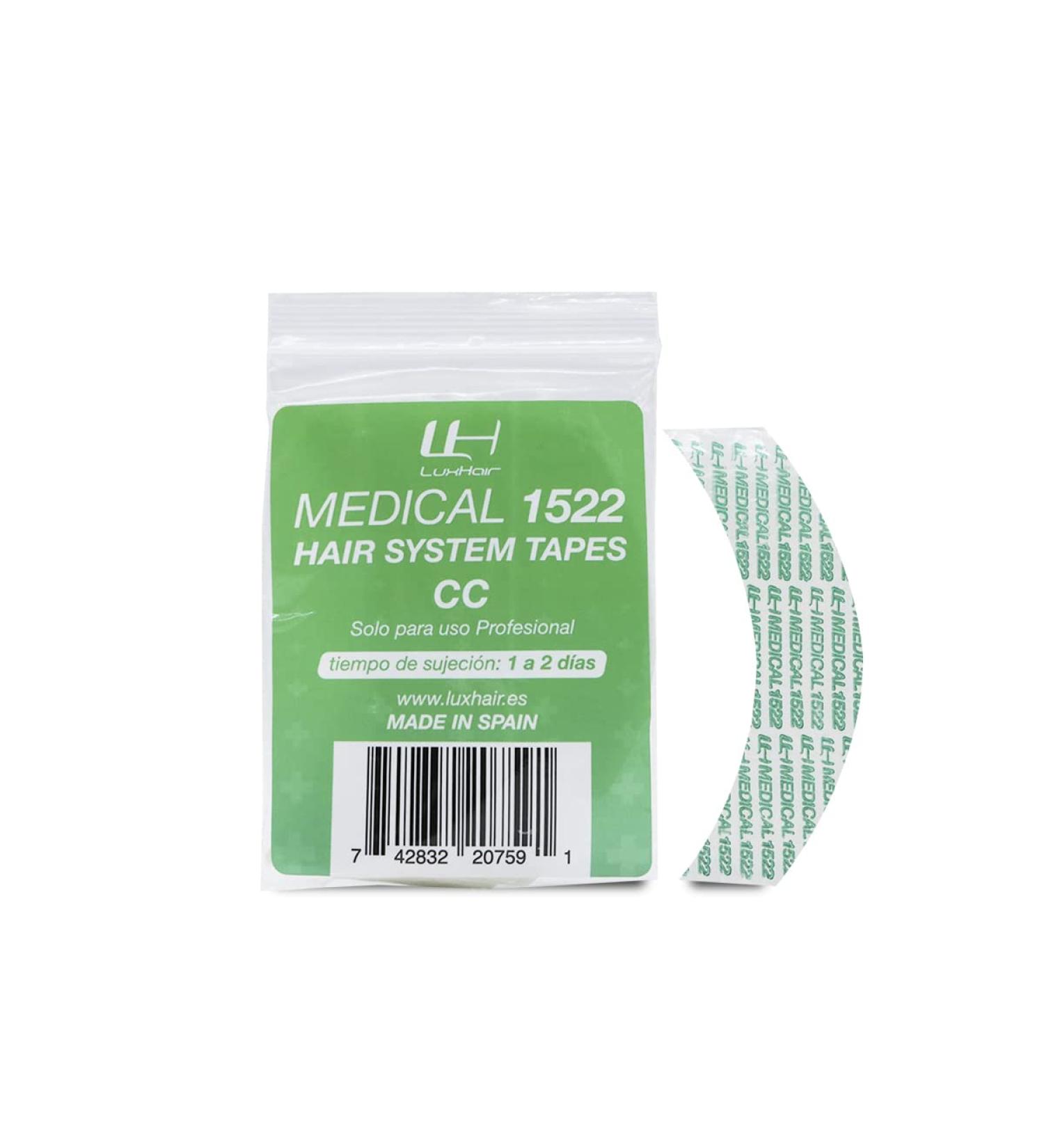 LuxHair Medical 1522 Hypoallergenic Adhesive Tapes for Wigs and Extensions Lasts 2 Days Skin-Friendly Double Sided Adhesive - Buy Online on GoSupps.com