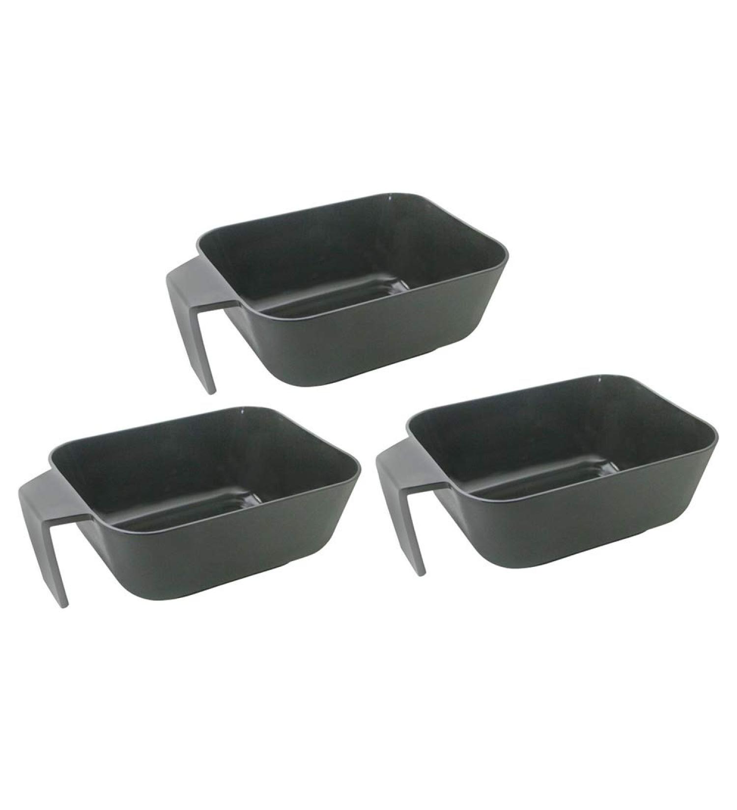 3-Part Plastic Hair Color Set | Hair Dye Bowl & Roasted Oil Bowl for Perfect Coloring - Buy Online on GoSupps.com