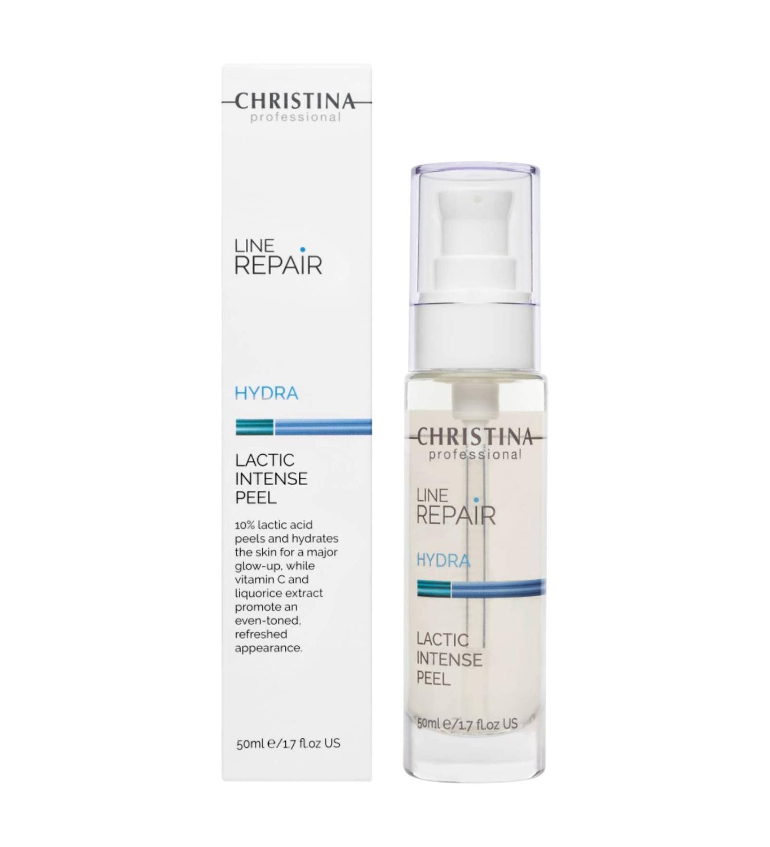 Christina Line Repair Hydra Intense Facial Peeling with Lactic Acid AHA | Enhanced Cell Renewal with Witch Hazel | Rejuvenation and Moisturization for Dry Normal Oily Skin 75ml - Buy Online on GoSupps.com