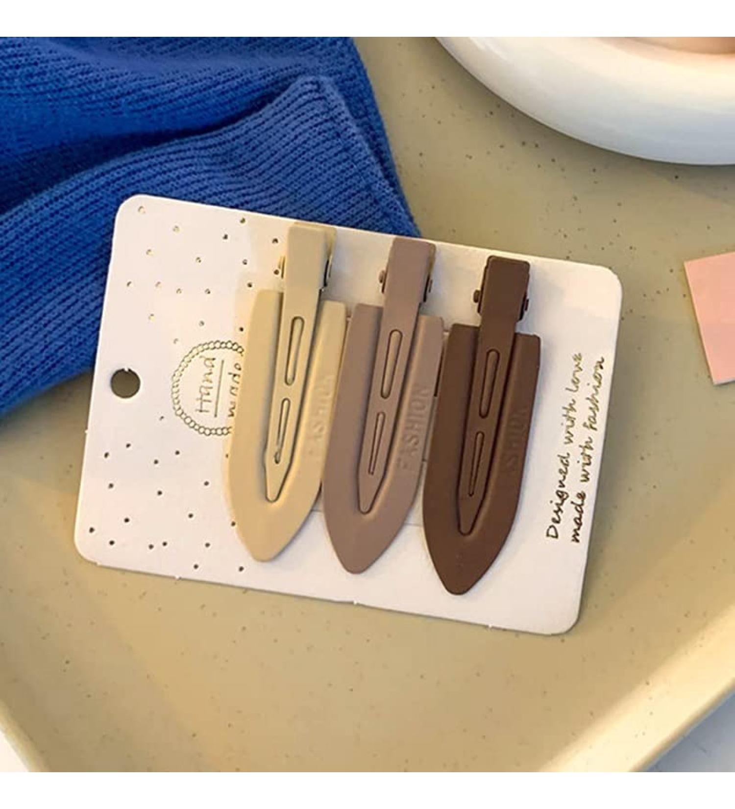 No Bend Hair Clips No Crease Hair Clips Makeup Hair Clips Duck Billed Hair Clips Creaseless Hair Styling Clips Coffee wuhen3pcs wuhen3pcs Coffee - Buy Online on GoSupps.com