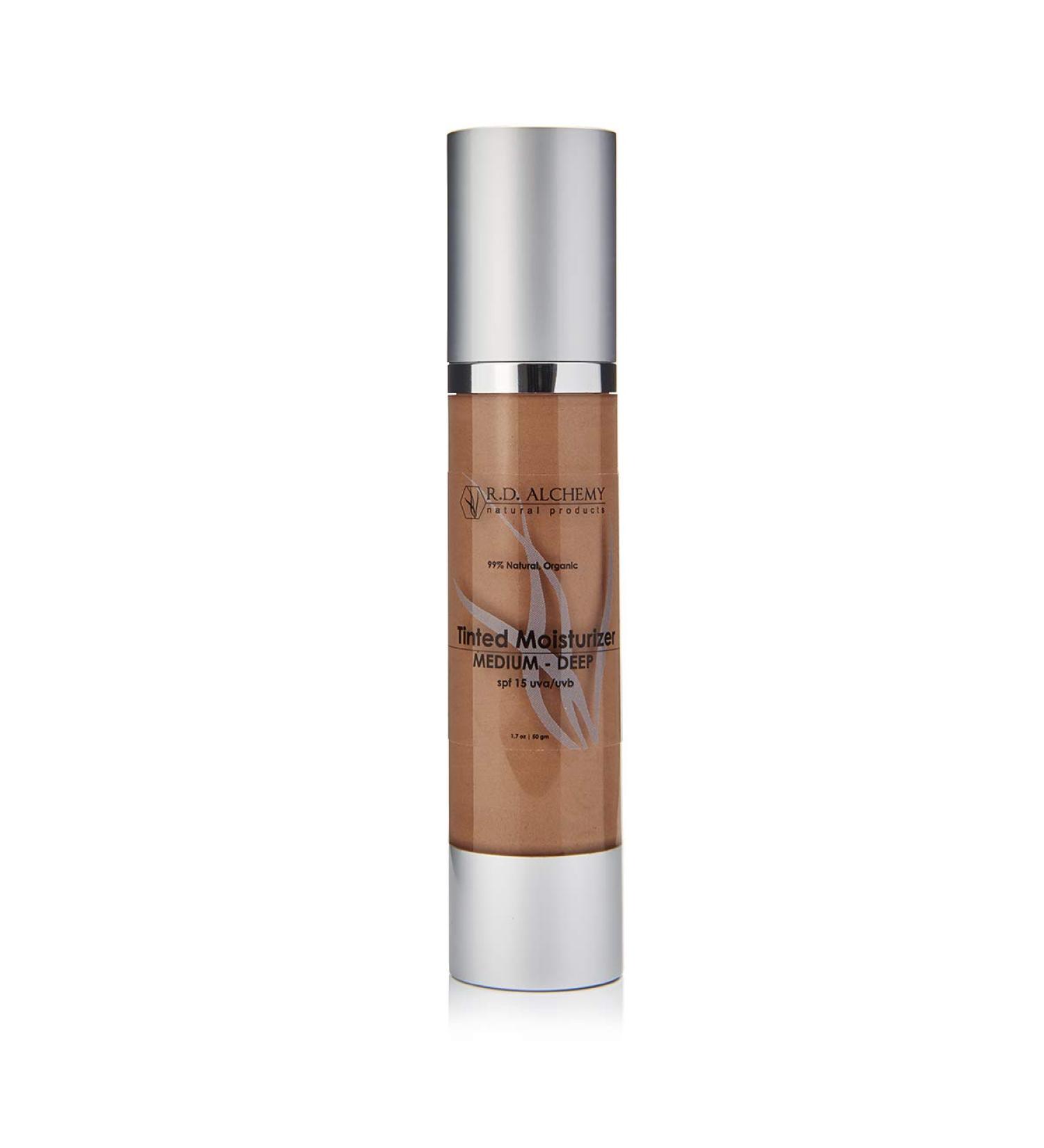 RD Alchemy 99% Natural Tinted Moisturizer SPF - Medium-Deep Shade | Best BB & CC Cream for Normal to Dry Skin | Reduce Dark Circles, Blemishes, Pore Size & Acne - Buy Online on GoSupps.com