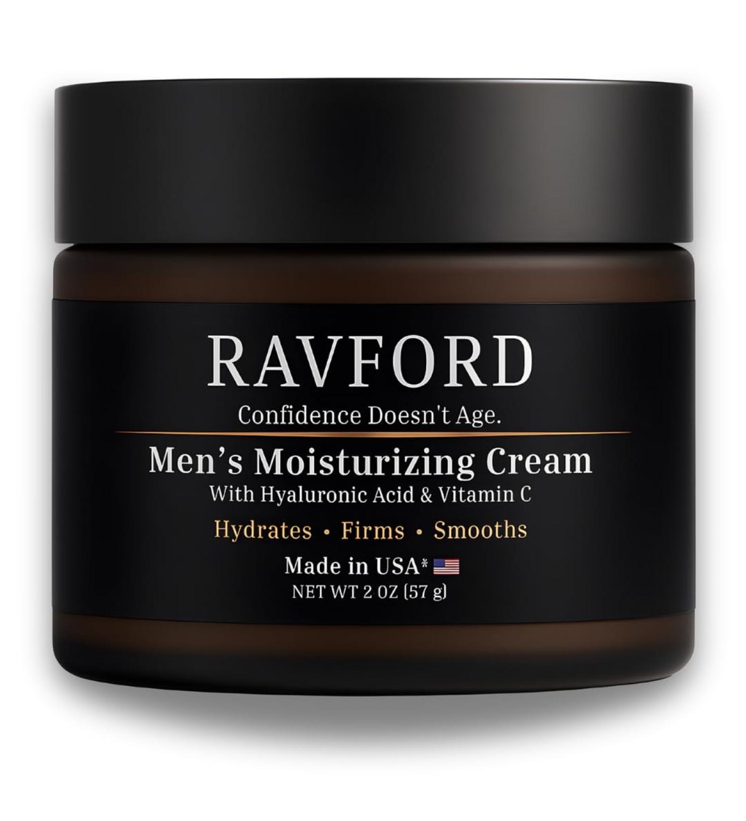 RAVFORD Men s Face Moisturizer | Hydrating & Refreshing Soft Smooth Comfortable Skin Lightweight Non-Greasy Fast-Absorbing Unscented Cream with Hyaluronic Acid & Vitamin C 2 oz - Buy Online on GoSupps.com