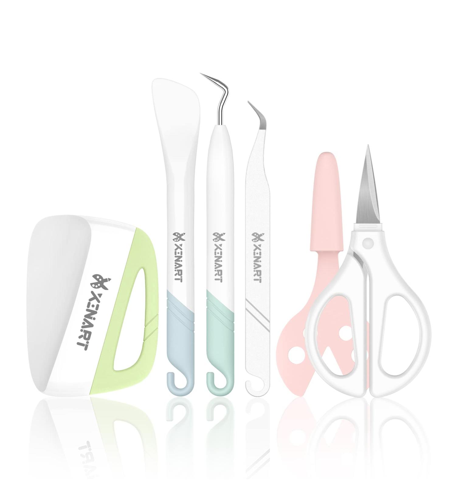 Xinart Weeding Tools Set - Vinyl Weeder, Scraper, Spatula, Tweezers, Scissors - 5-Piece Basic Weed Removal Kit - Buy Online on GoSupps.com