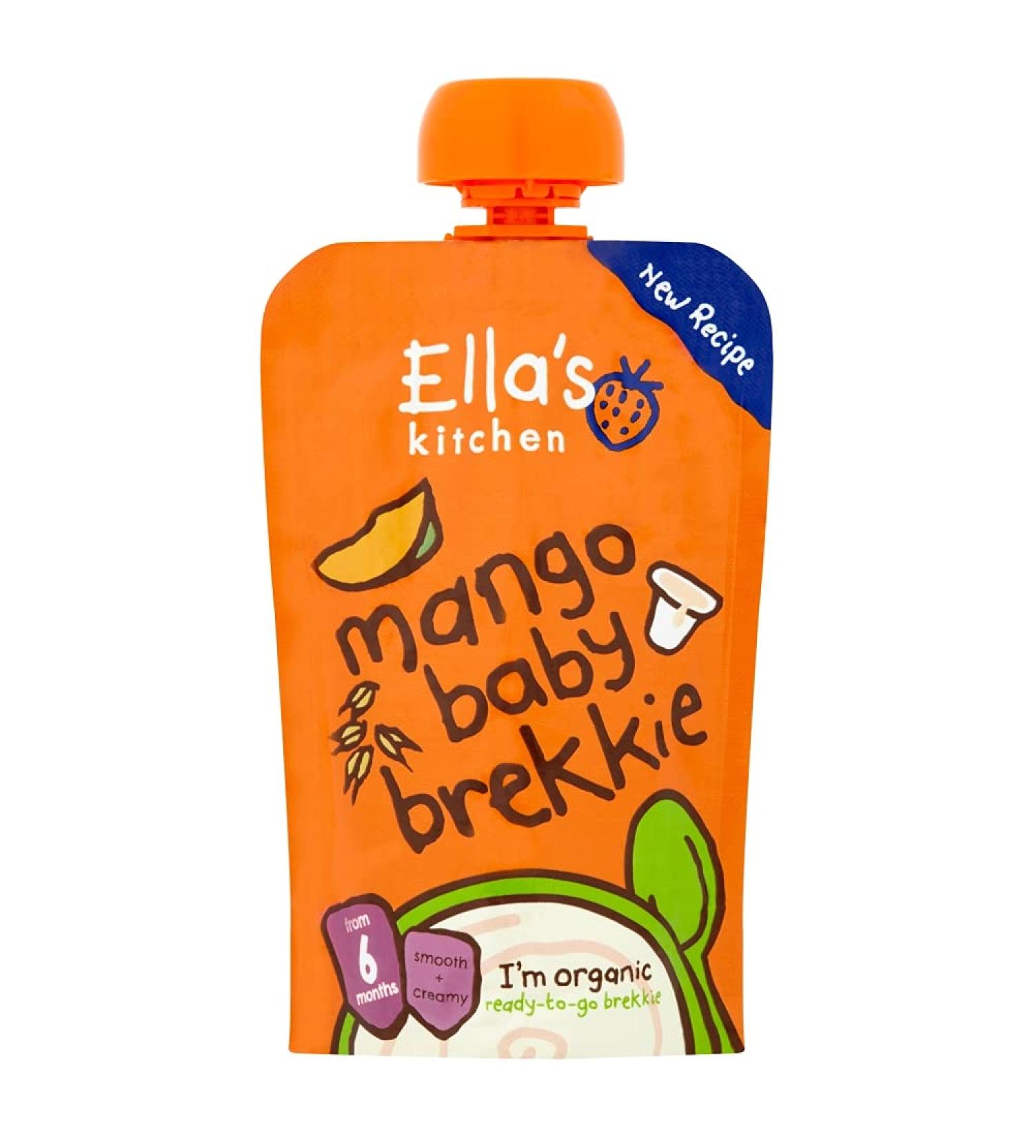 Ella's Kitchen Organic Baby Brekkie Mango 100g - Natural, Nutritious Breakfast for Babies - Buy Online on GoSupps.com